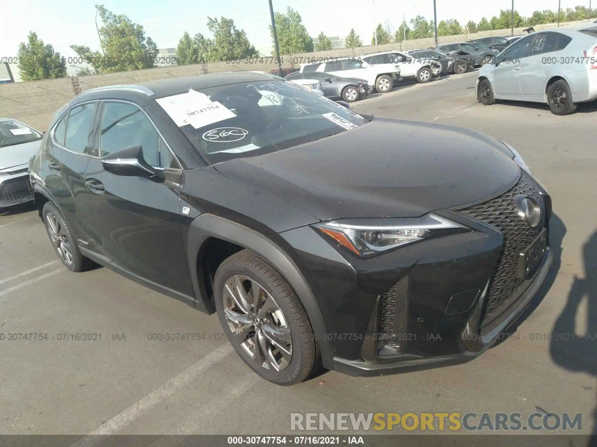 1 Photograph of a damaged car JTHE9JBH1M2044649 LEXUS UX 2021