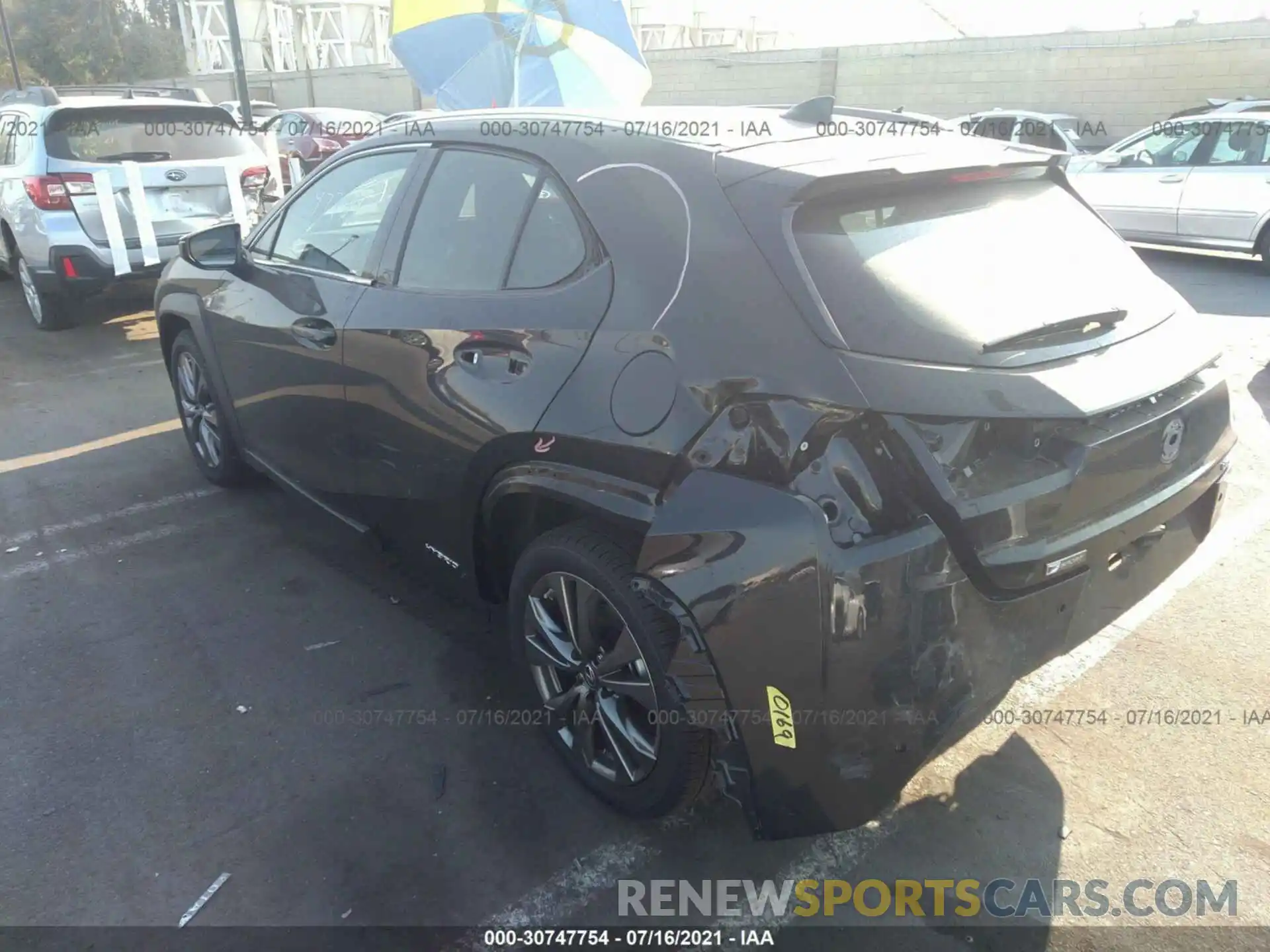 3 Photograph of a damaged car JTHE9JBH1M2044649 LEXUS UX 2021