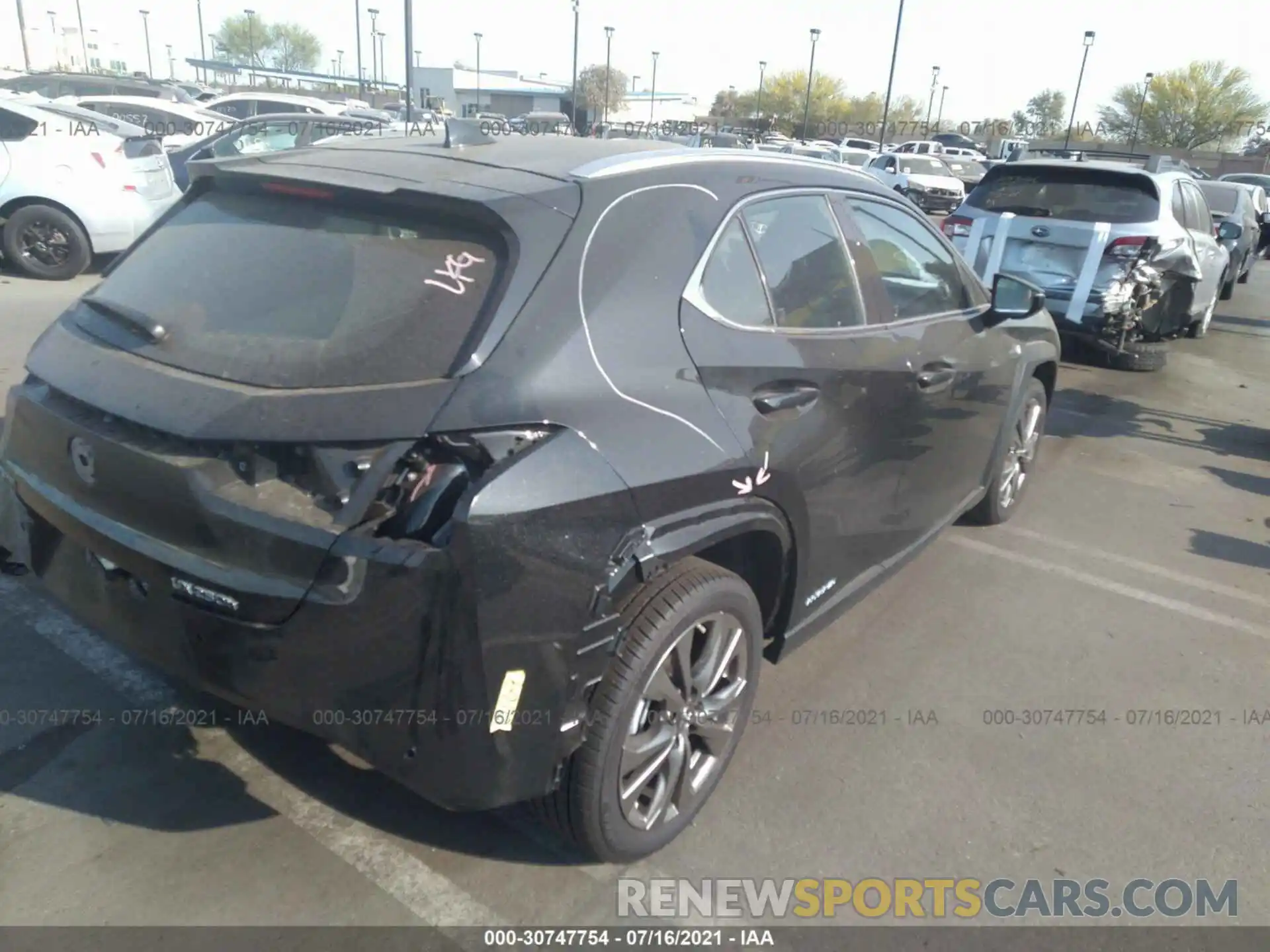 4 Photograph of a damaged car JTHE9JBH1M2044649 LEXUS UX 2021