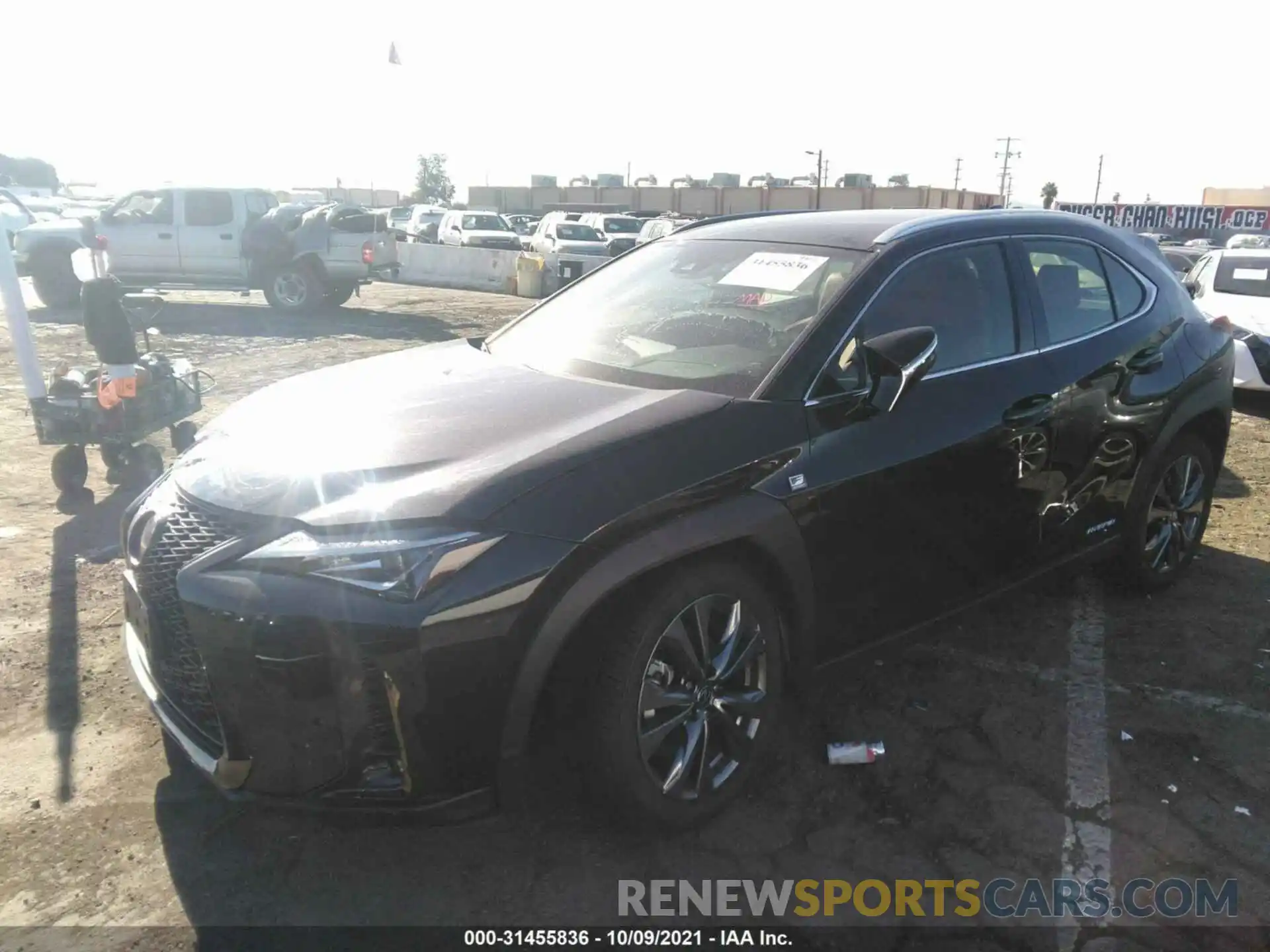 2 Фотография поврежденного автомобиля JTHE9JBH5M2047618 LEXUS UX 2021