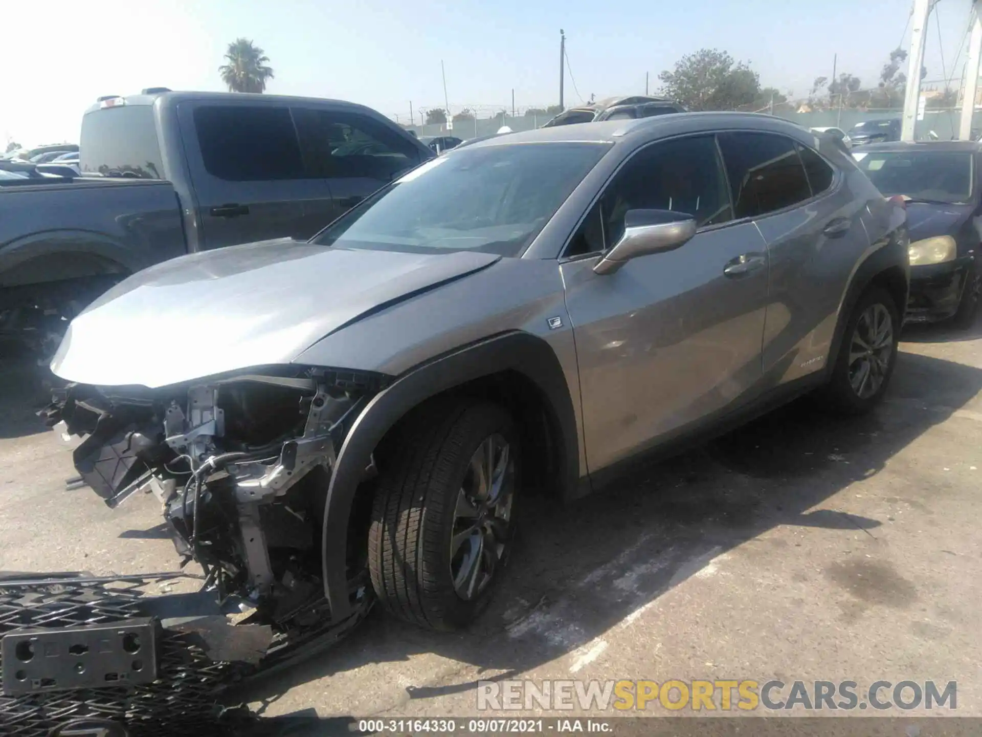 2 Фотография поврежденного автомобиля JTHE9JBH6M2043321 LEXUS UX 2021