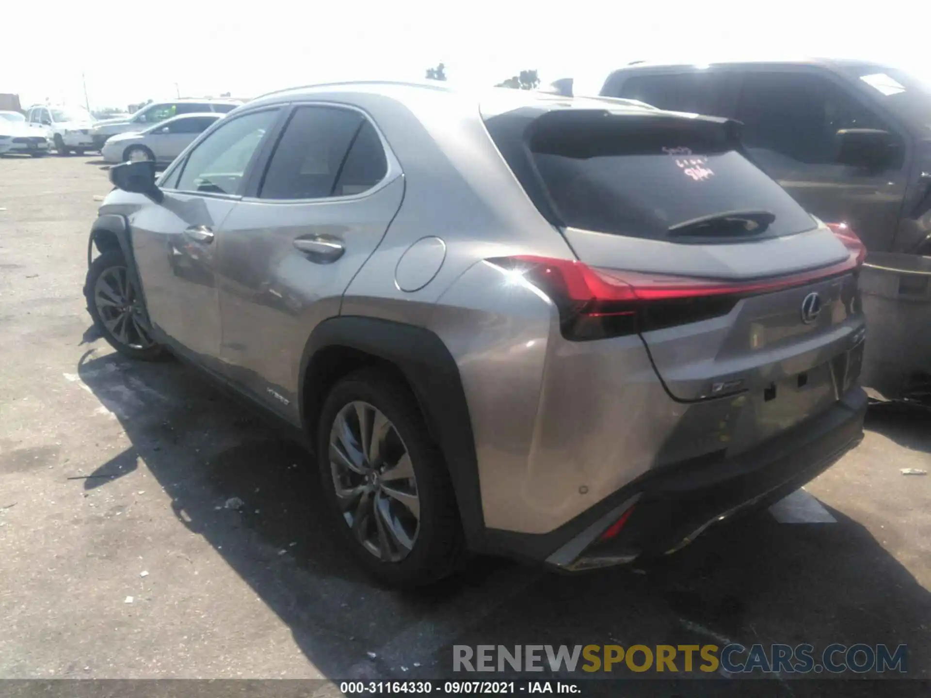 3 Фотография поврежденного автомобиля JTHE9JBH6M2043321 LEXUS UX 2021