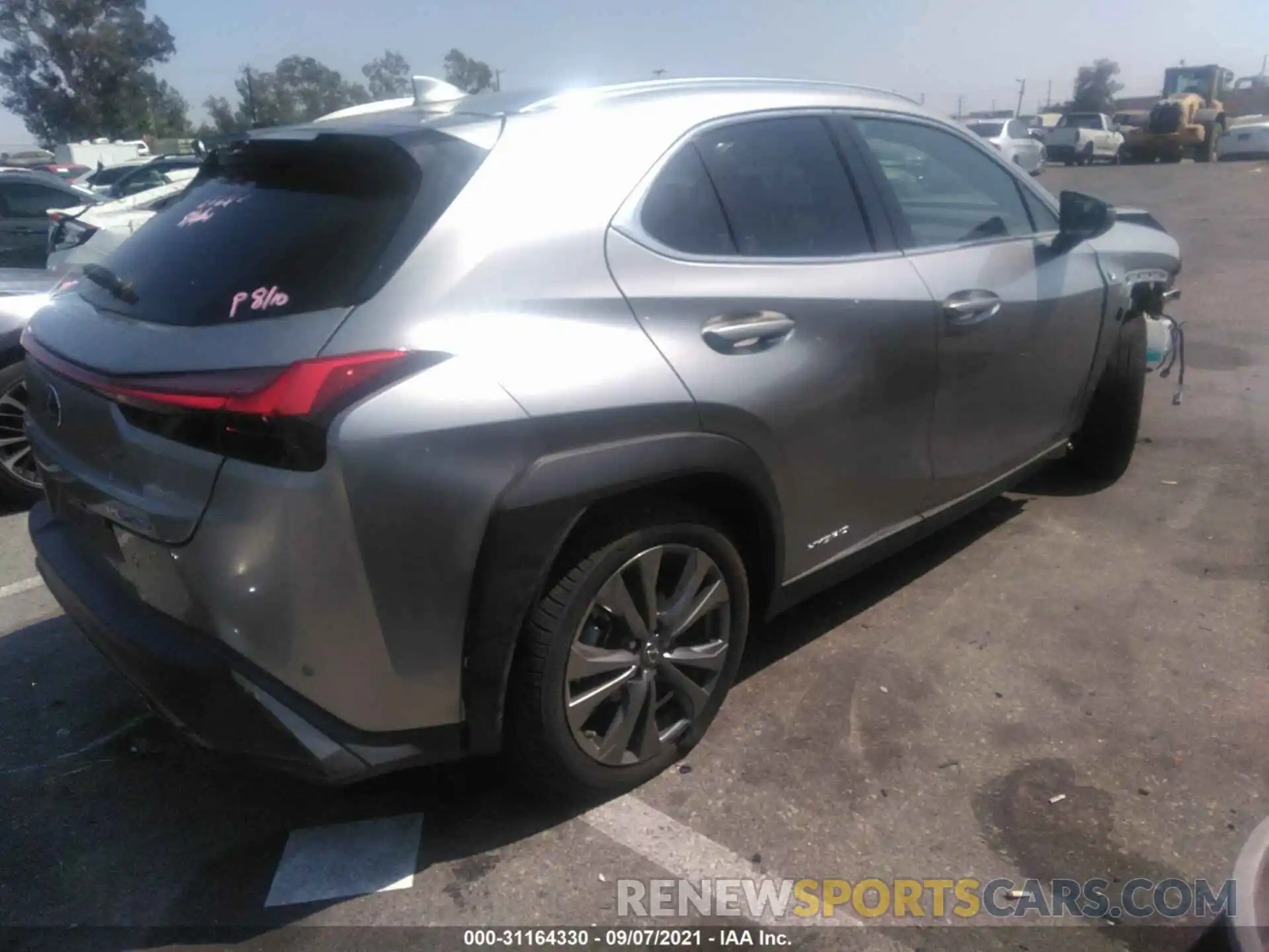 4 Фотография поврежденного автомобиля JTHE9JBH6M2043321 LEXUS UX 2021