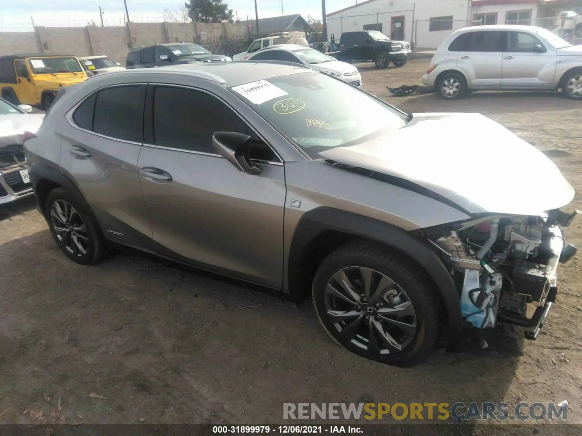 1 Photograph of a damaged car JTHE9JBH8M2049184 LEXUS UX 2021