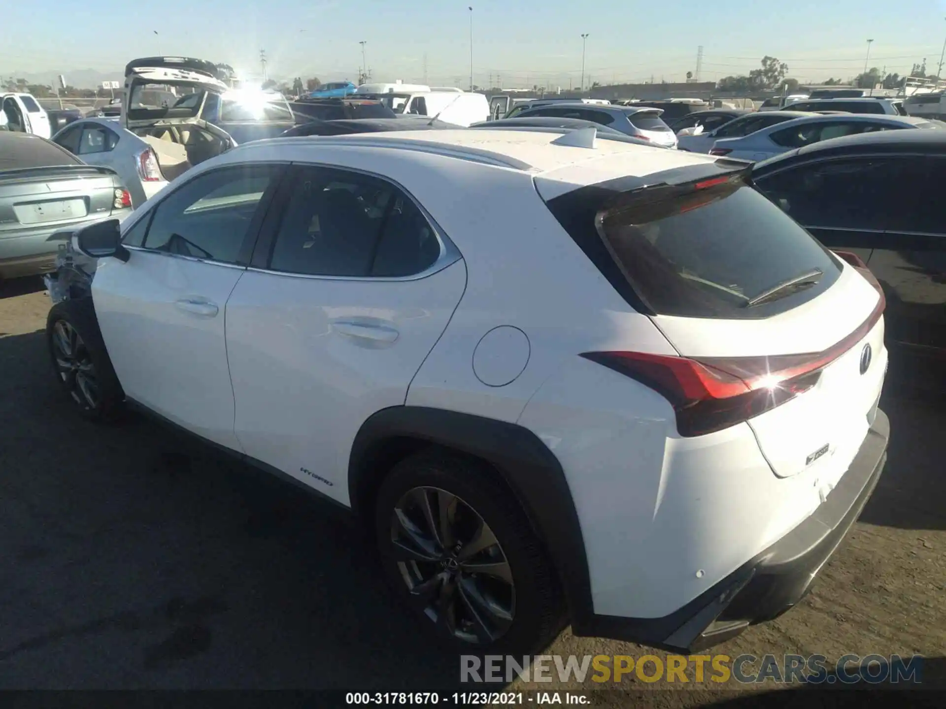 3 Photograph of a damaged car JTHE9JBHXM2041572 LEXUS UX 2021