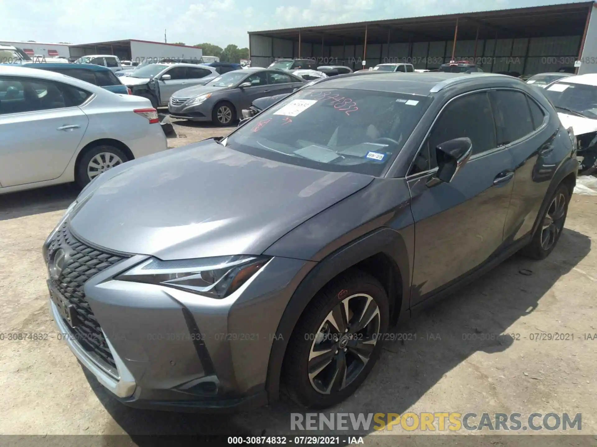 2 Фотография поврежденного автомобиля JTHP3JBH7M2040261 LEXUS UX 2021