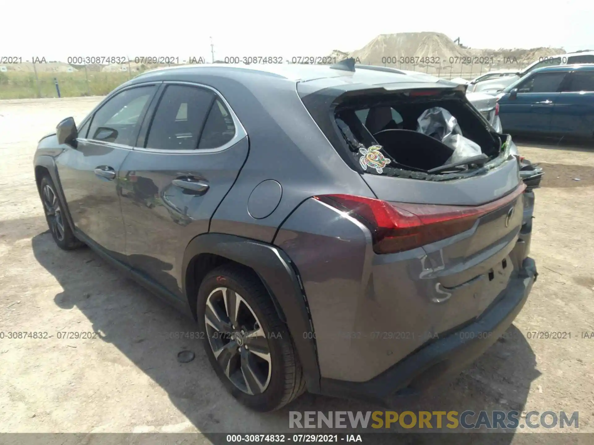 3 Фотография поврежденного автомобиля JTHP3JBH7M2040261 LEXUS UX 2021