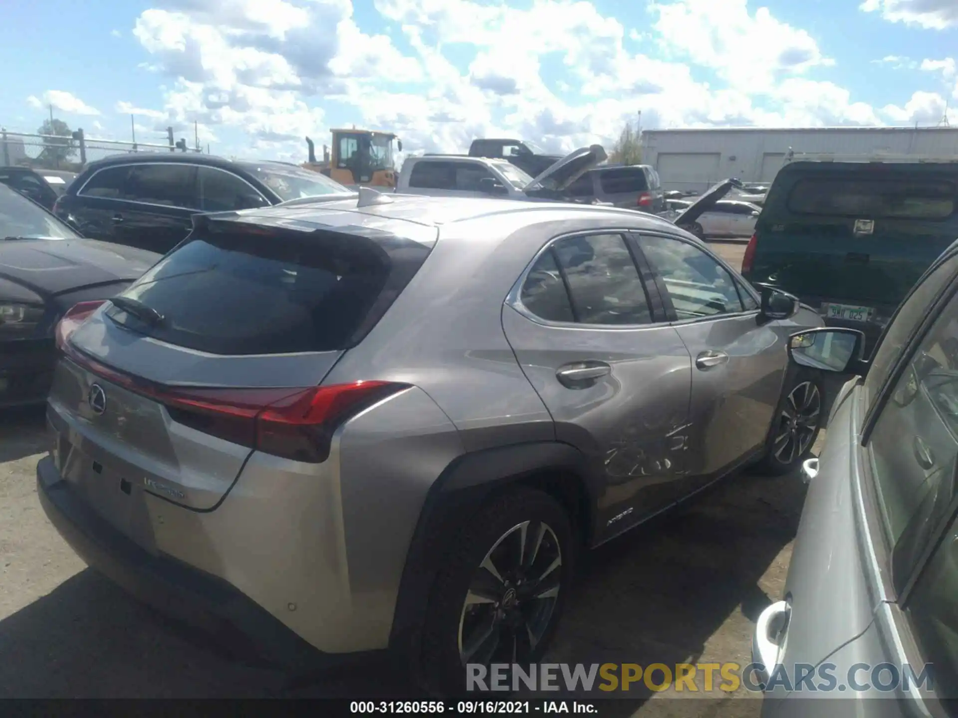 4 Фотография поврежденного автомобиля JTHP9JBH3M2039946 LEXUS UX 2021