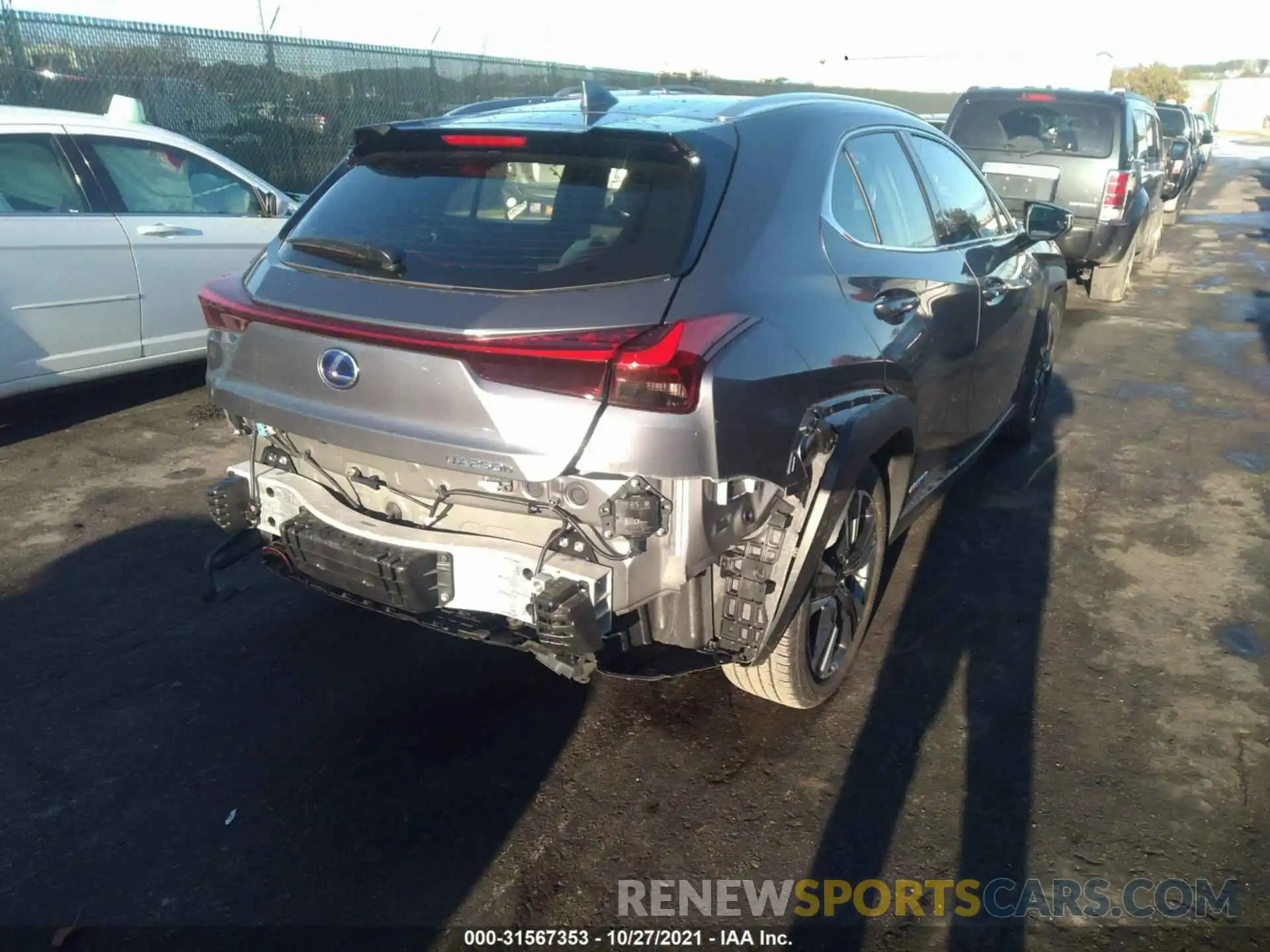 4 Фотография поврежденного автомобиля JTHP9JBH3M2041518 LEXUS UX 2021