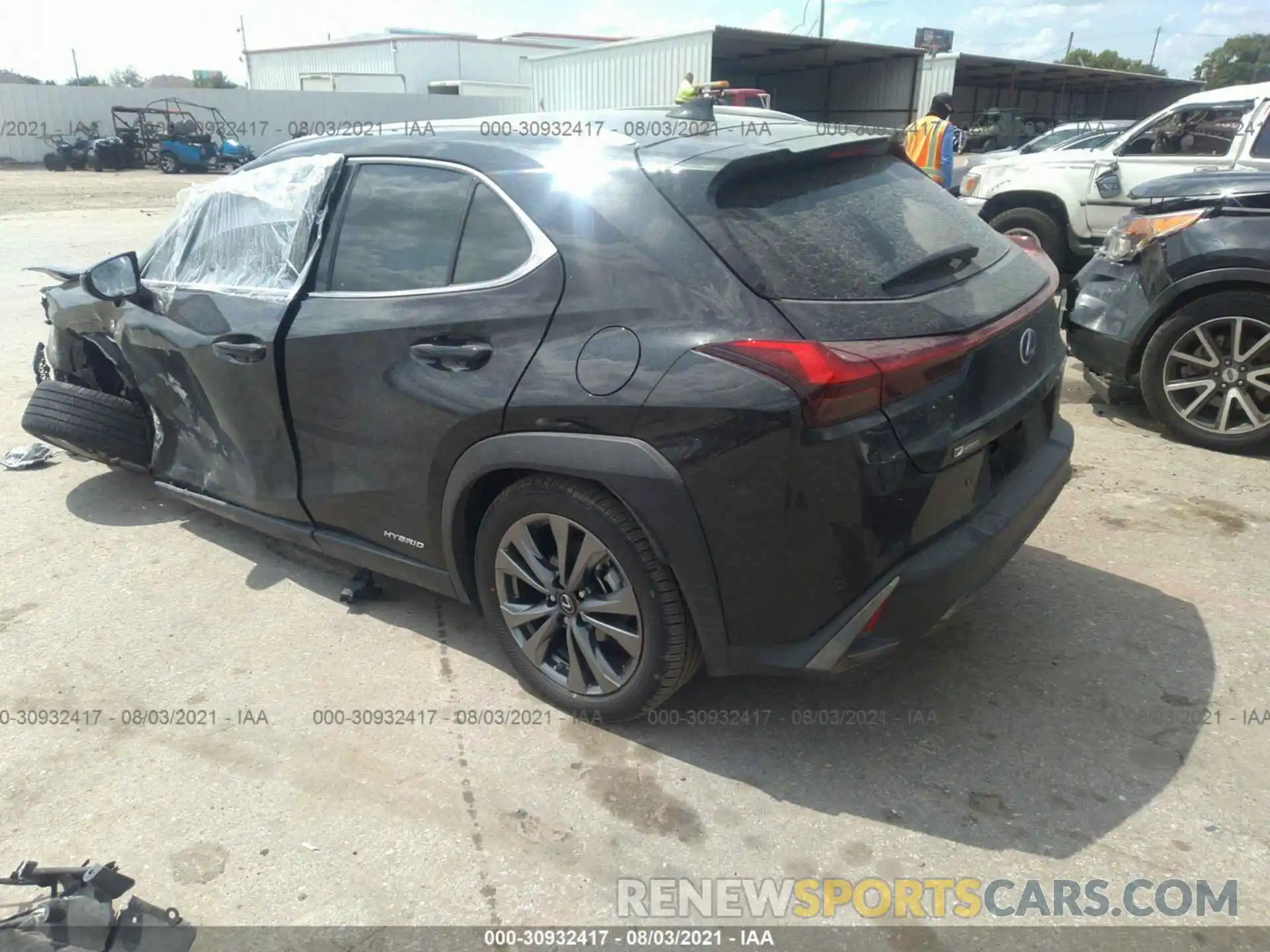 3 Фотография поврежденного автомобиля JTHR9JBH8M2040177 LEXUS UX 2021