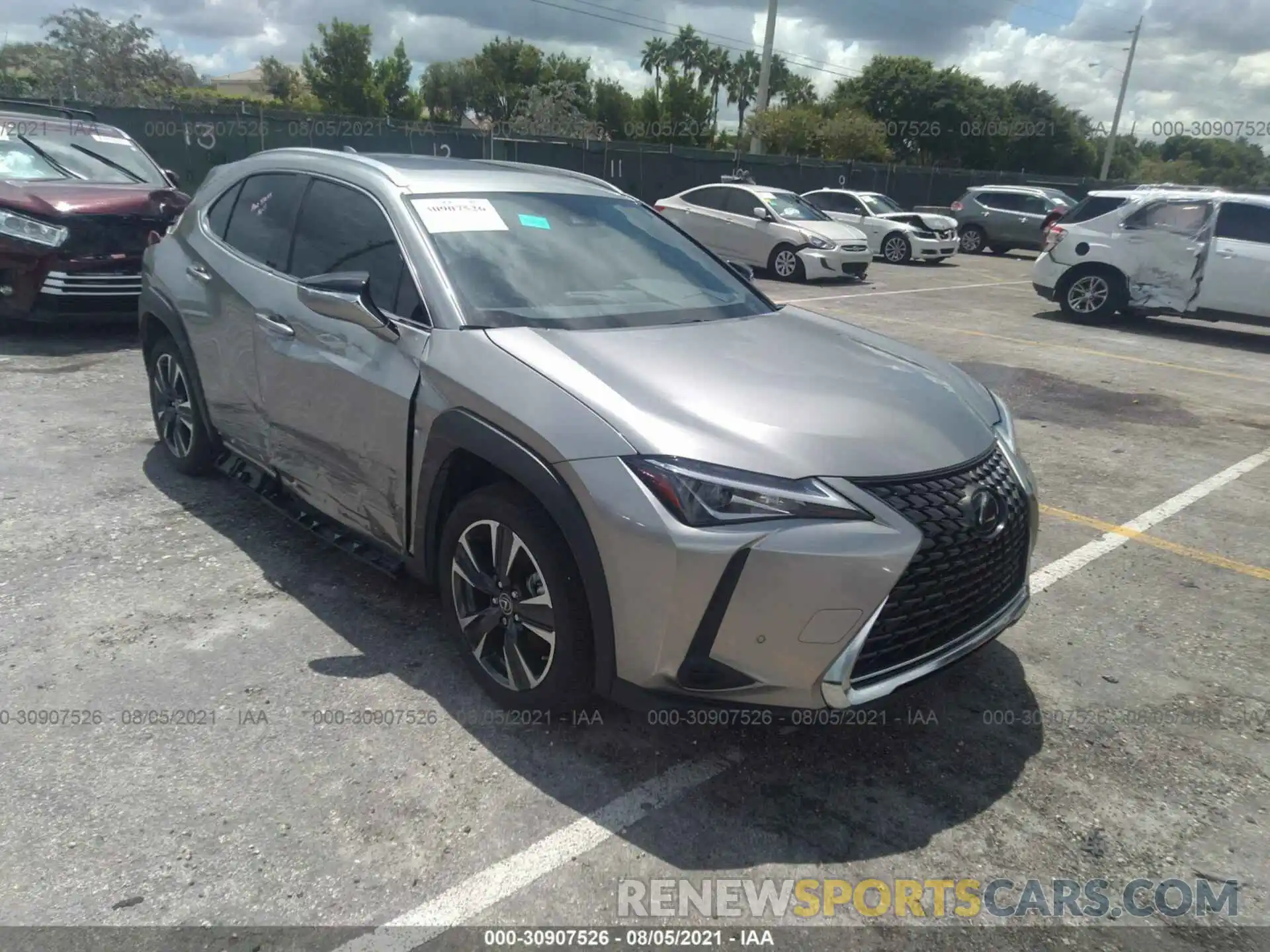 1 Фотография поврежденного автомобиля JTHX3JBH0M2039369 LEXUS UX 2021