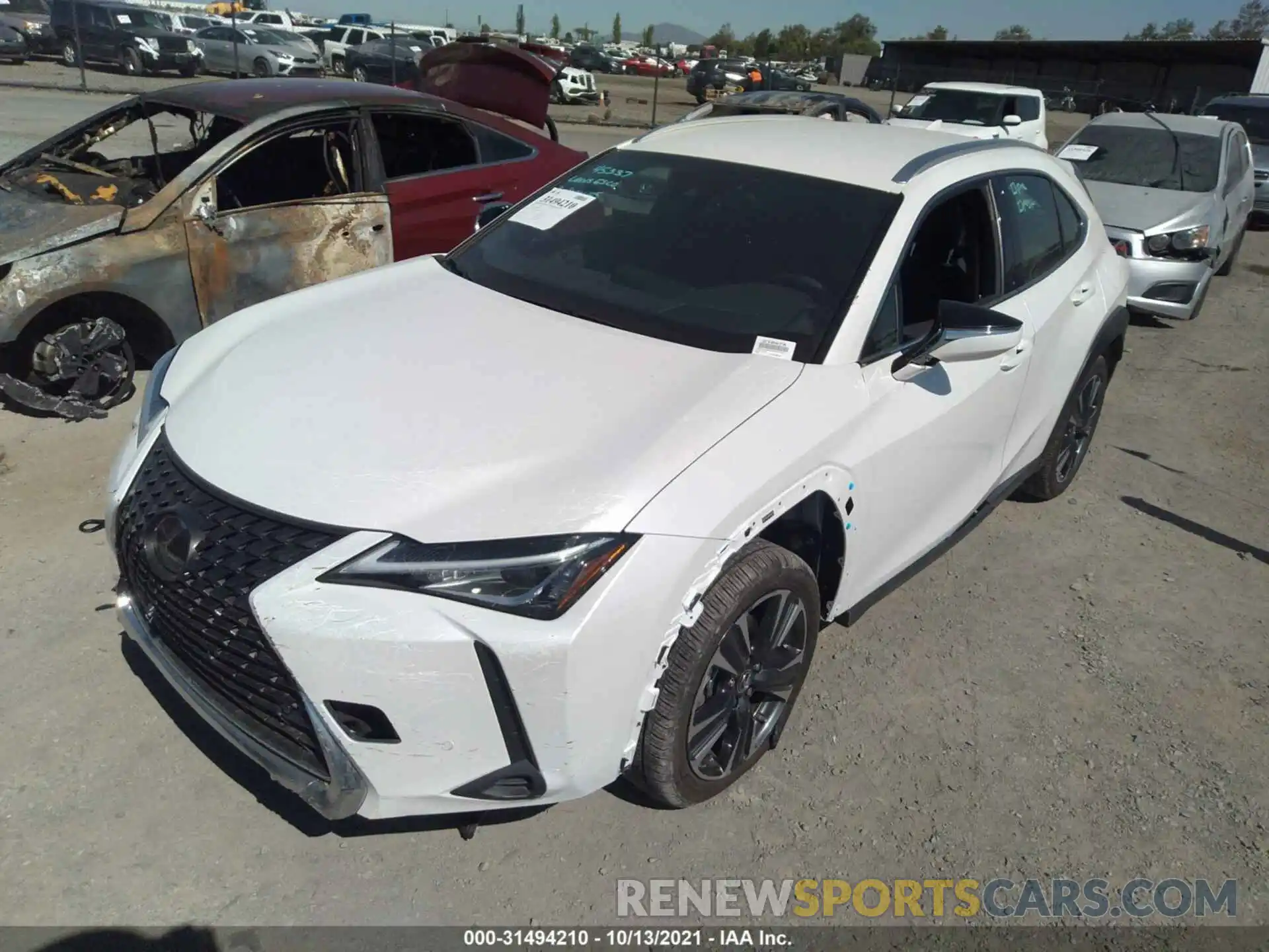 2 Фотография поврежденного автомобиля JTHX3JBH3M2039141 LEXUS UX 2021