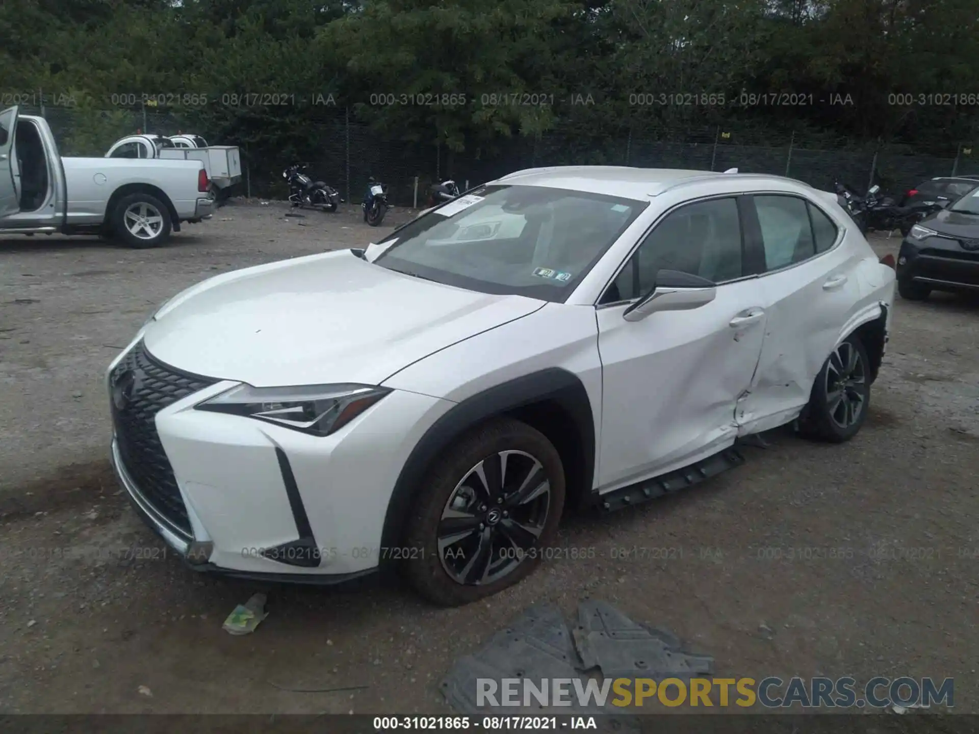 2 Фотография поврежденного автомобиля JTHX3JBH4M2035406 LEXUS UX 2021