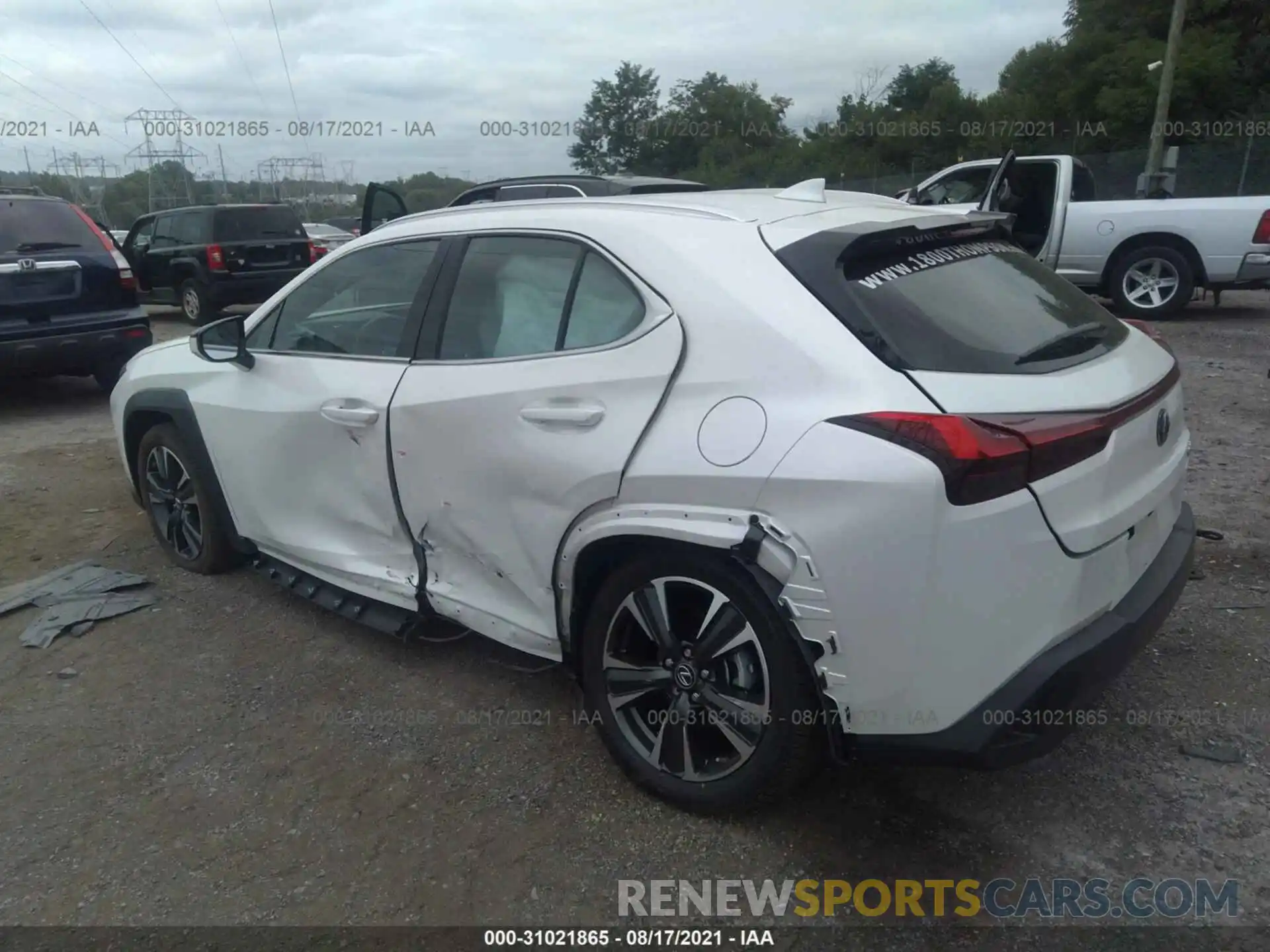 3 Фотография поврежденного автомобиля JTHX3JBH4M2035406 LEXUS UX 2021