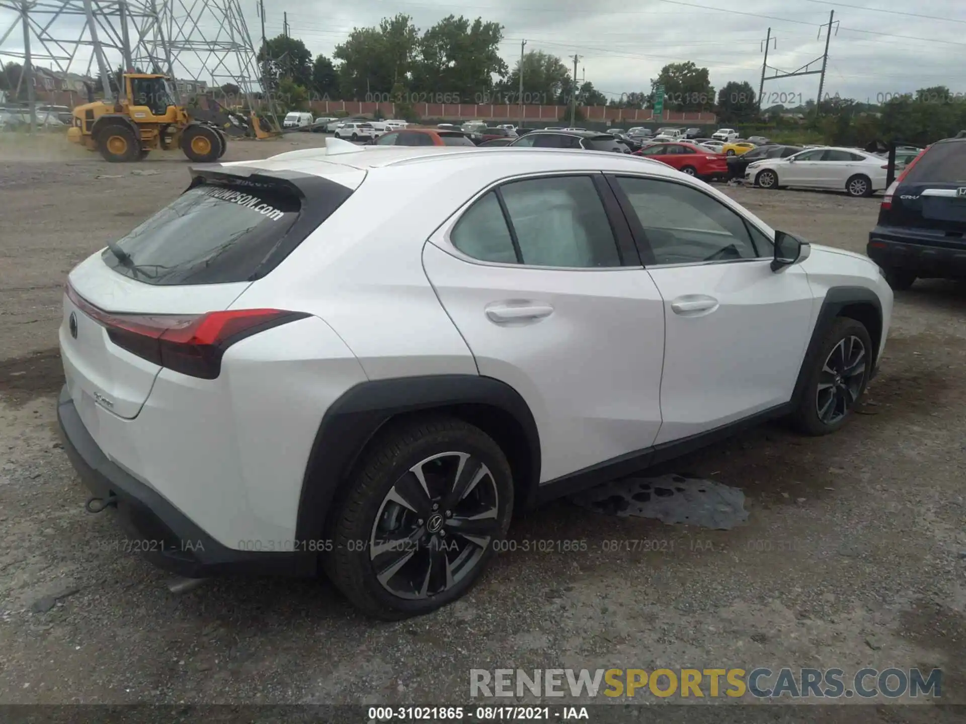 4 Фотография поврежденного автомобиля JTHX3JBH4M2035406 LEXUS UX 2021