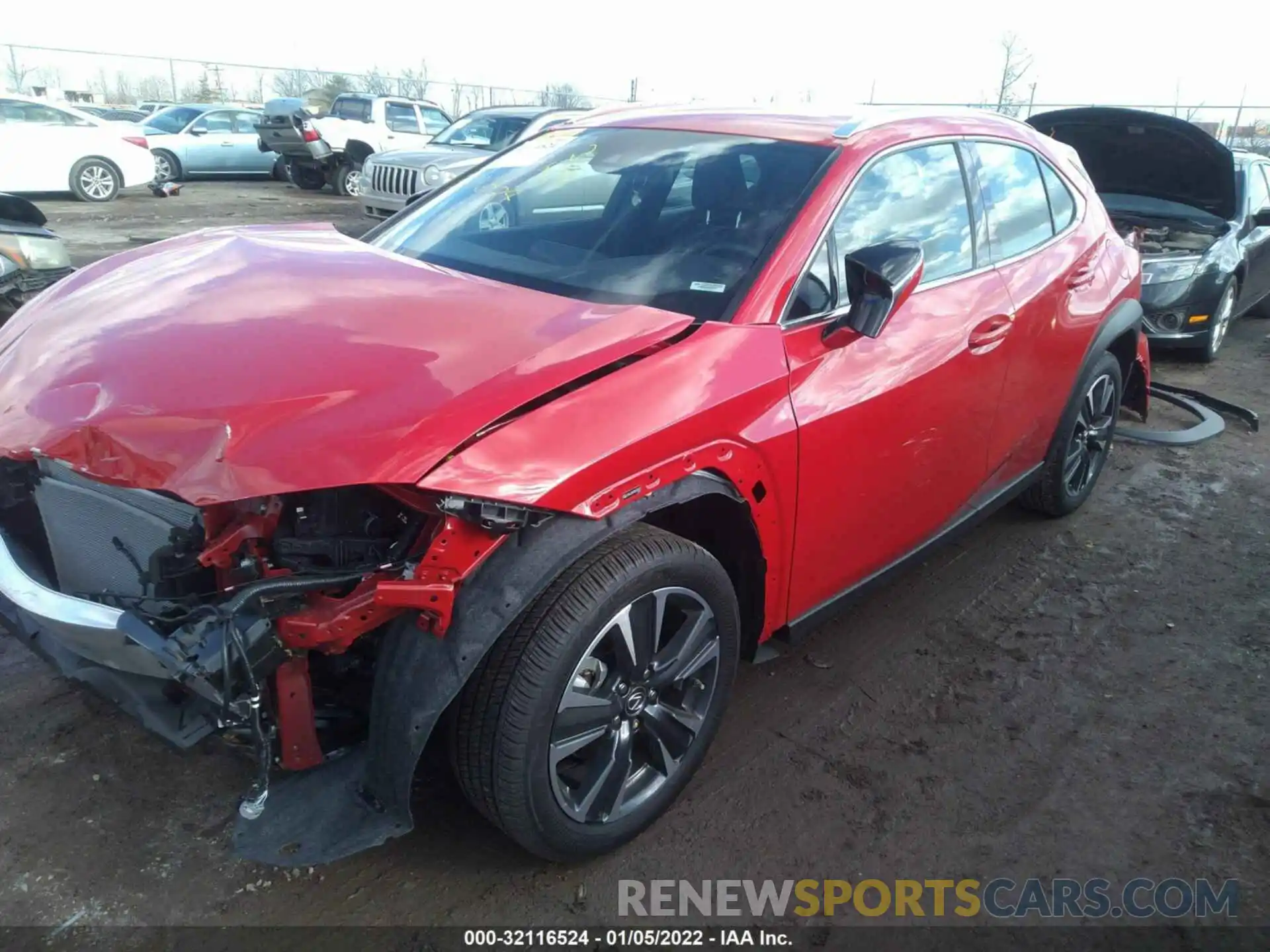 2 Фотография поврежденного автомобиля JTHX3JBH7M2043502 LEXUS UX 2021