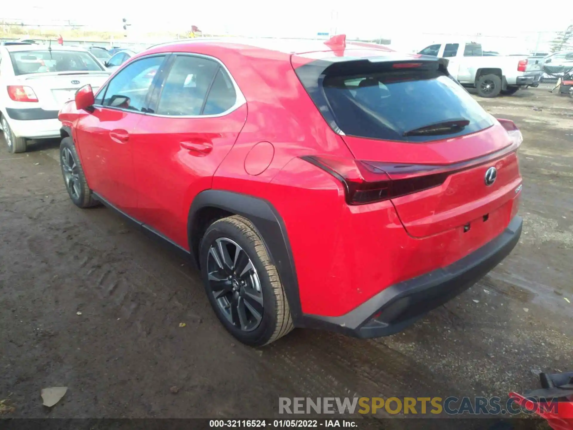 3 Фотография поврежденного автомобиля JTHX3JBH7M2043502 LEXUS UX 2021