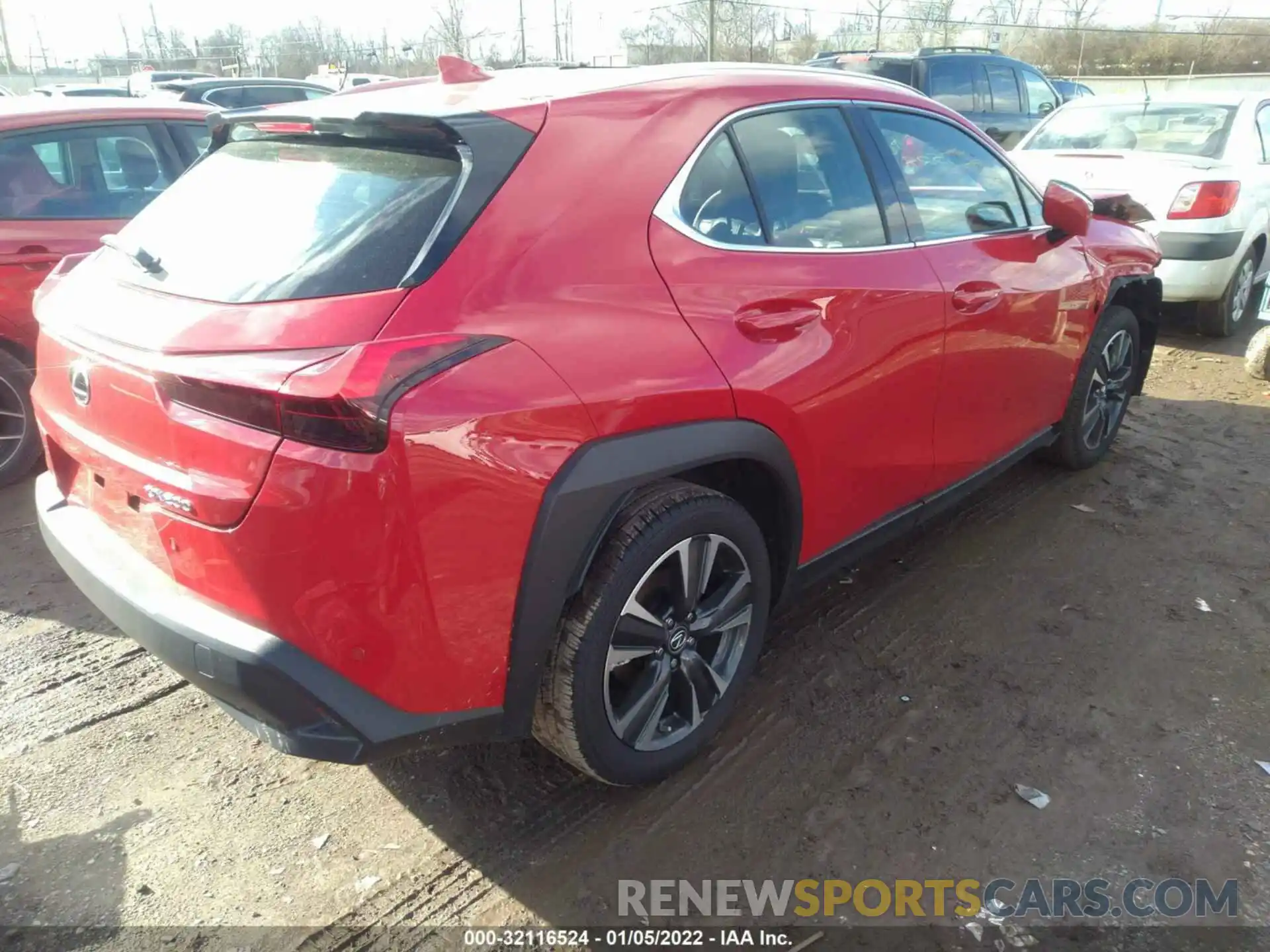 4 Фотография поврежденного автомобиля JTHX3JBH7M2043502 LEXUS UX 2021