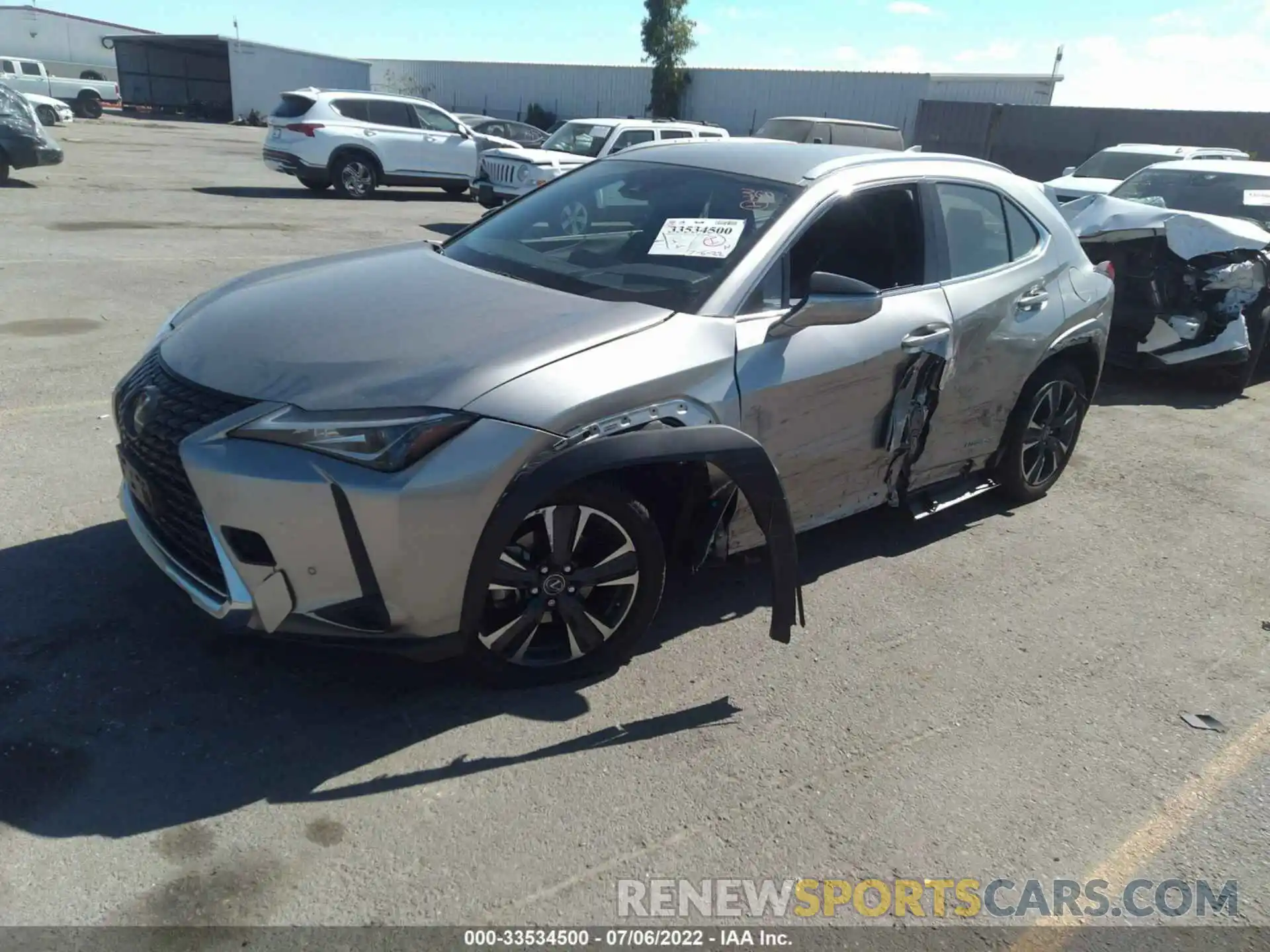 2 Фотография поврежденного автомобиля JTHX9JBH1M2044627 LEXUS UX 2021