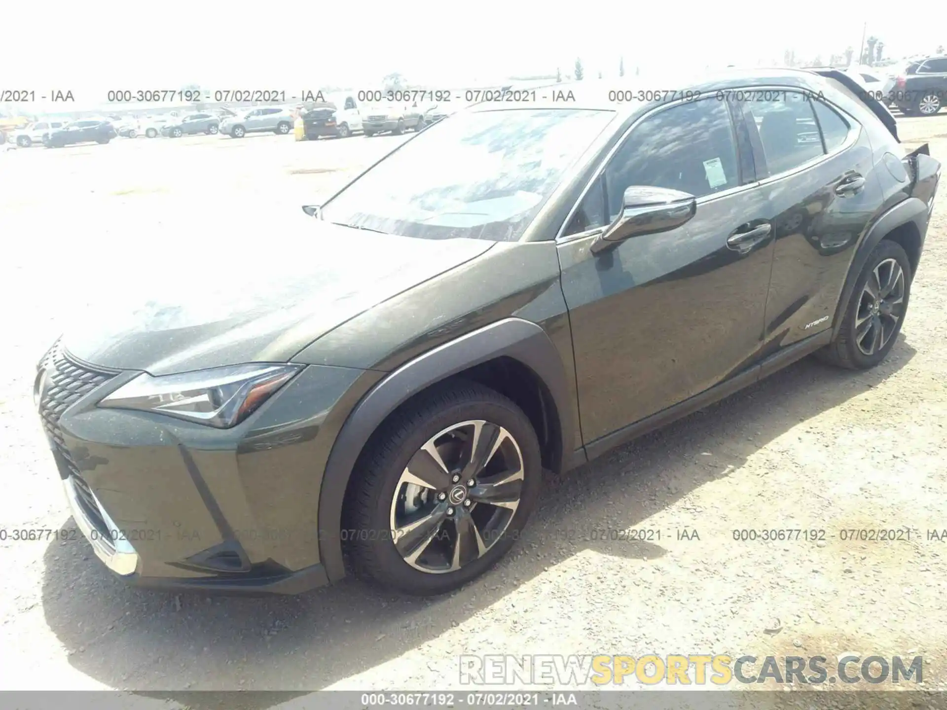 2 Фотография поврежденного автомобиля JTHX9JBH1M2045292 LEXUS UX 2021