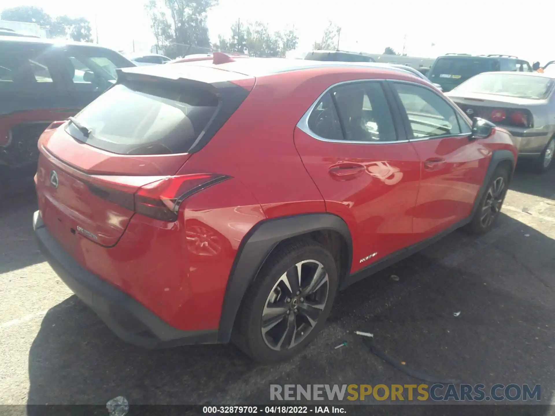 4 Фотография поврежденного автомобиля JTHX9JBH3M2054253 LEXUS UX 2021