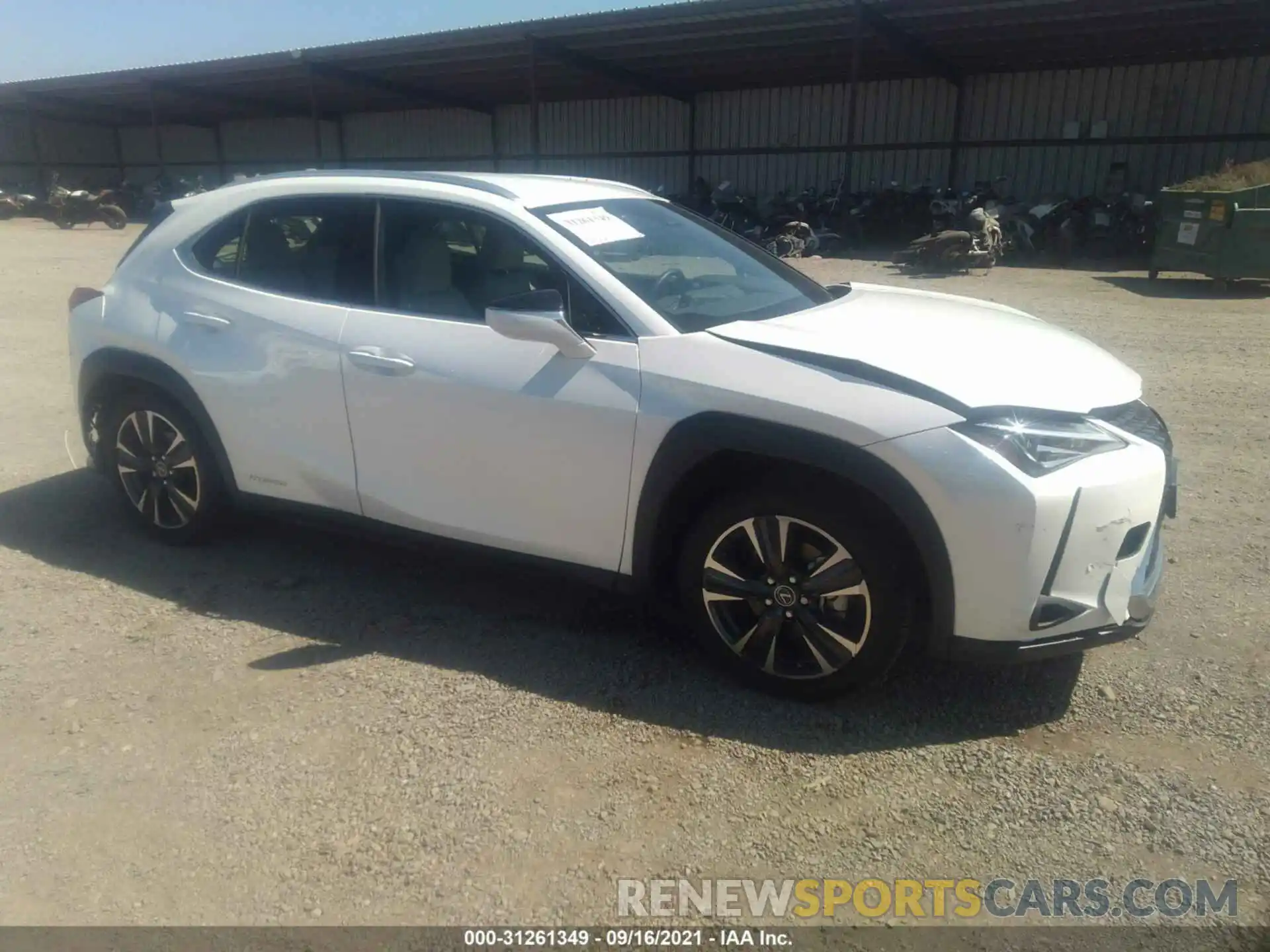 1 Photograph of a damaged car JTHX9JBH6M2042436 LEXUS UX 2021