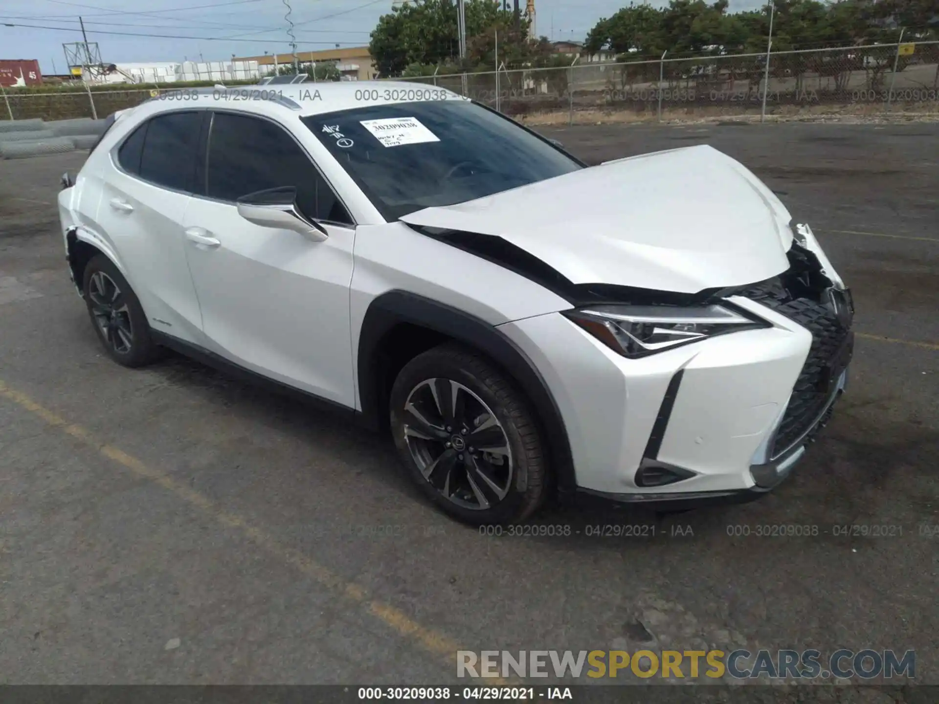 1 Photograph of a damaged car JTHX9JBH9M2041555 LEXUS UX 2021