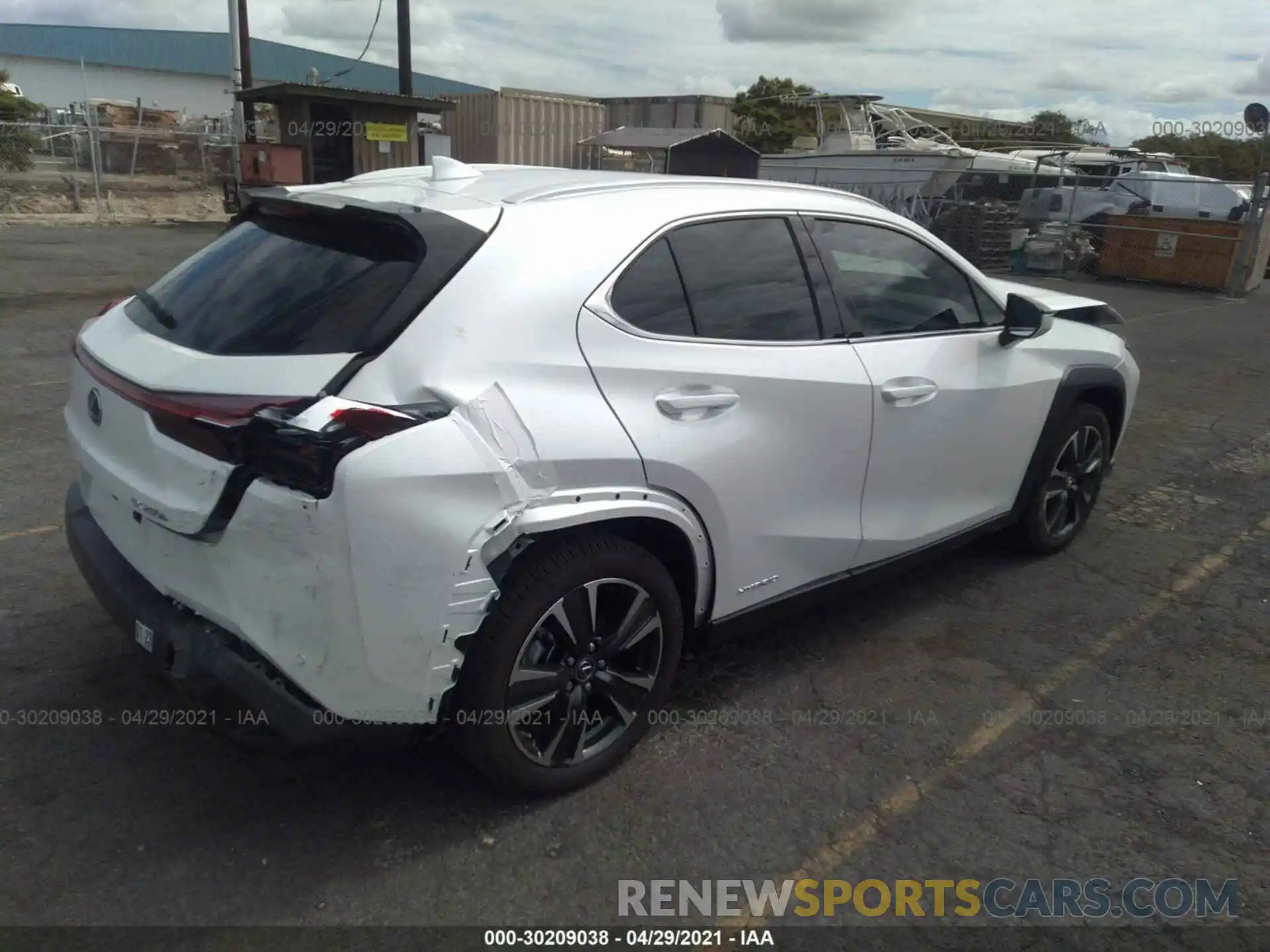 4 Фотография поврежденного автомобиля JTHX9JBH9M2041555 LEXUS UX 2021