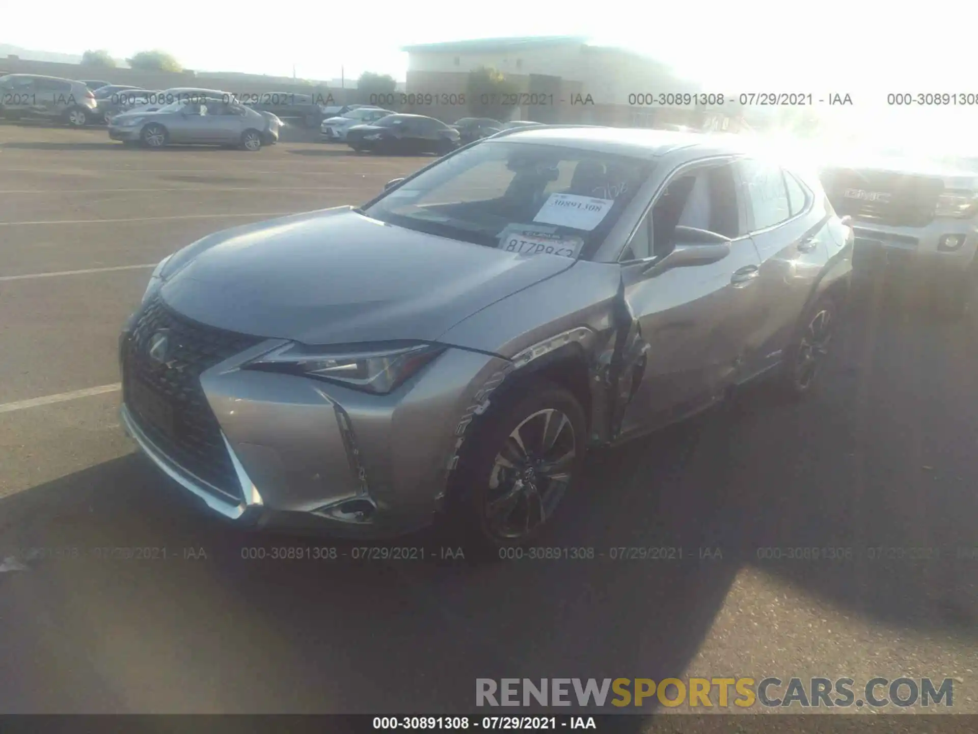 2 Photograph of a damaged car JTHX9JBHXM2038387 LEXUS UX 2021