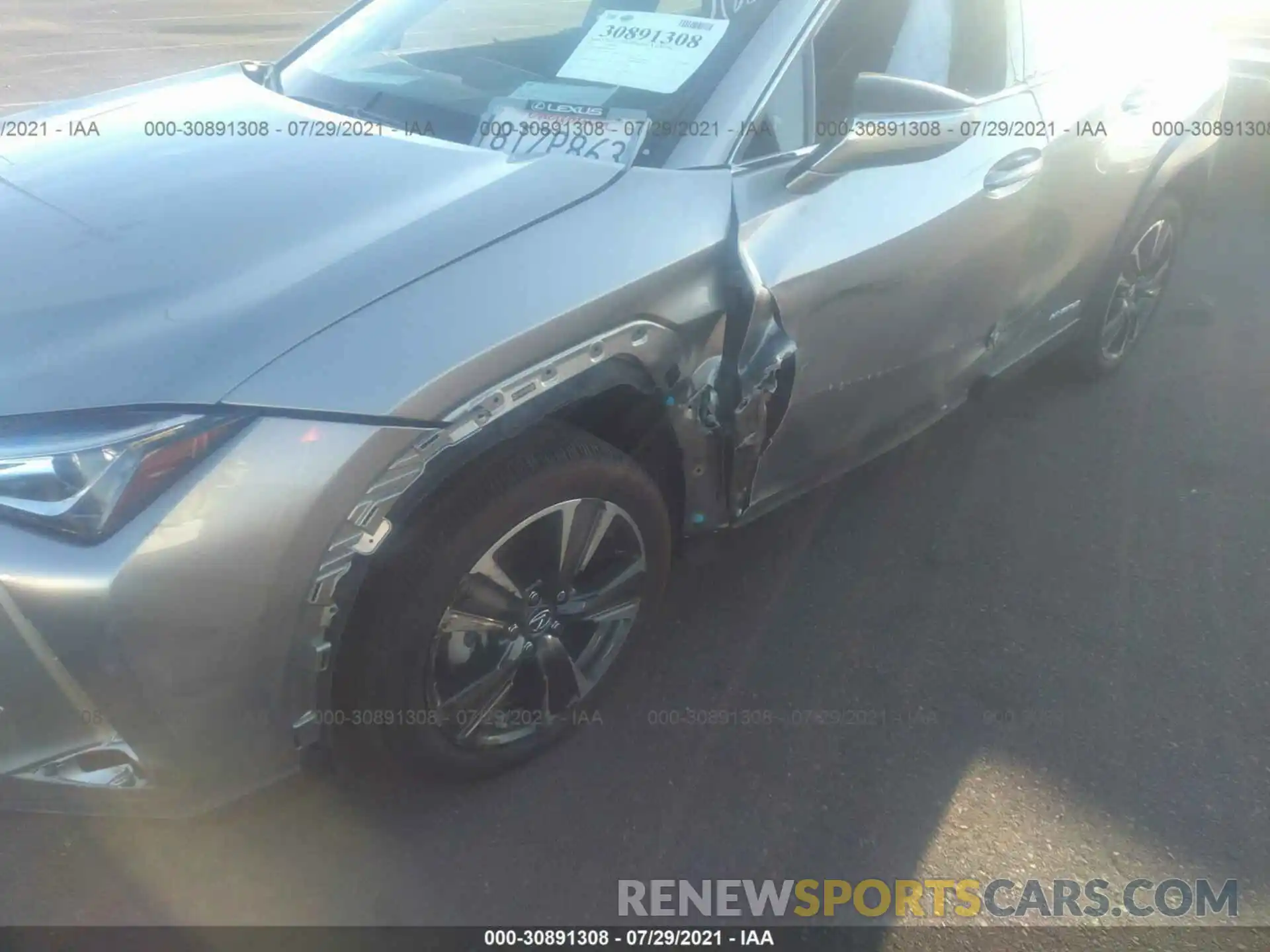 6 Photograph of a damaged car JTHX9JBHXM2038387 LEXUS UX 2021