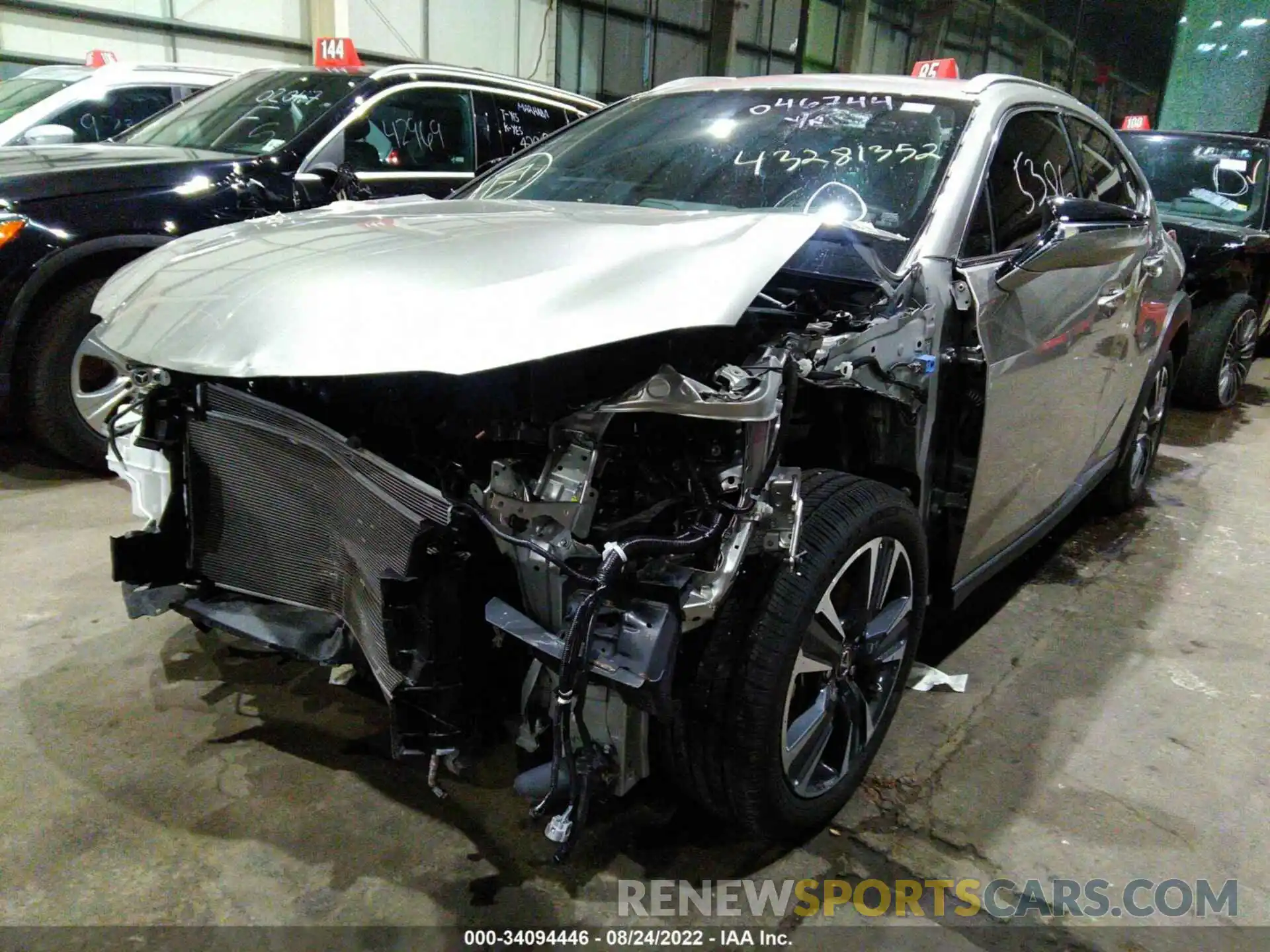 2 Photograph of a damaged car 00HX3JBH0N2046744 LEXUS UX 2022