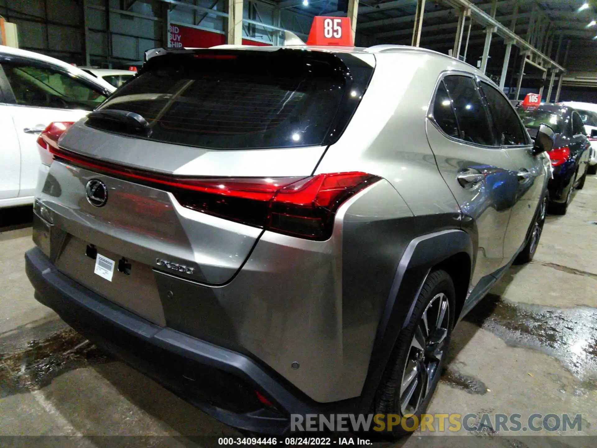 4 Фотография поврежденного автомобиля 00HX3JBH0N2046744 LEXUS UX 2022