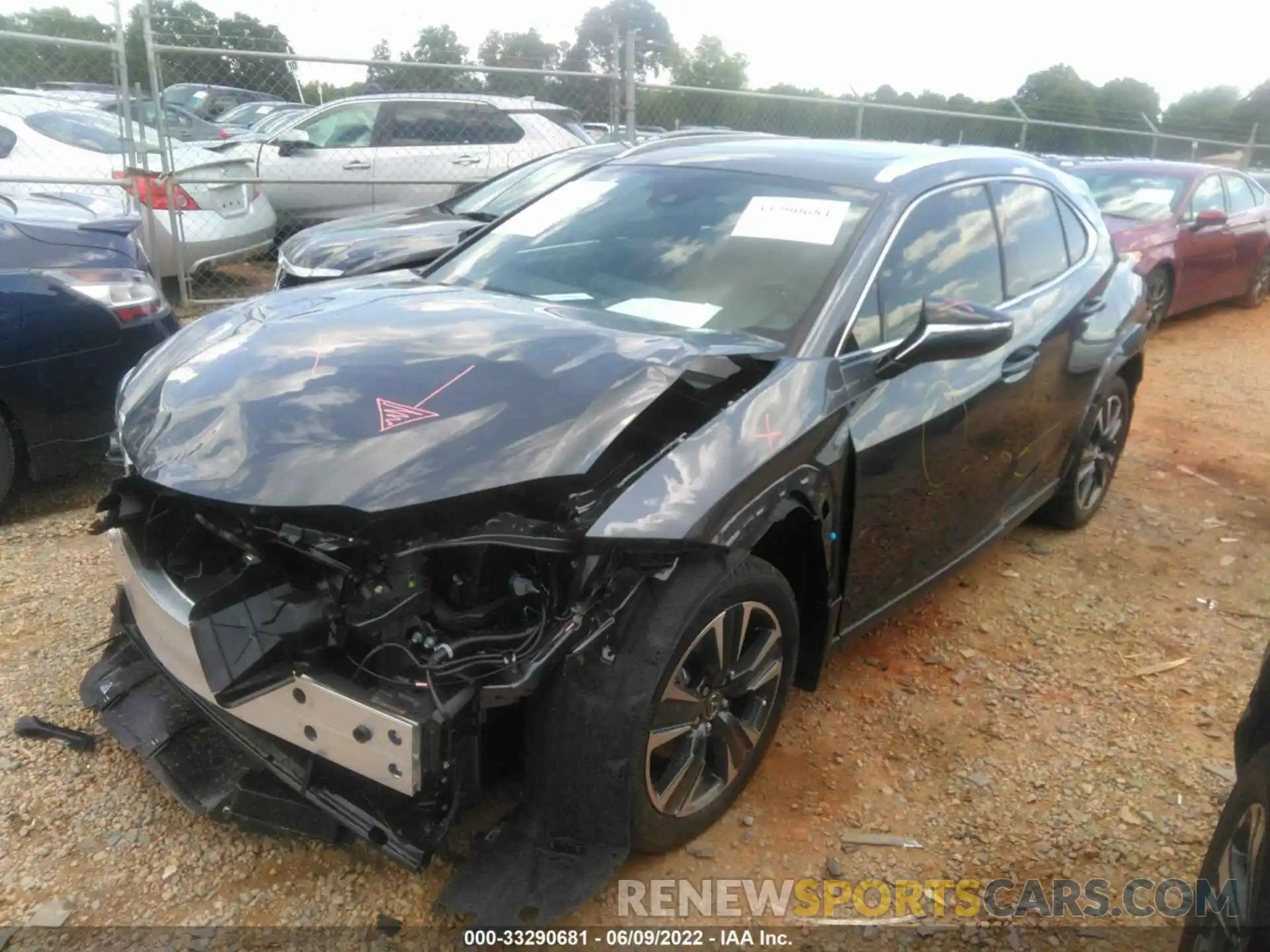 2 Photograph of a damaged car JTHP3JBH9N2052008 LEXUS UX 2022