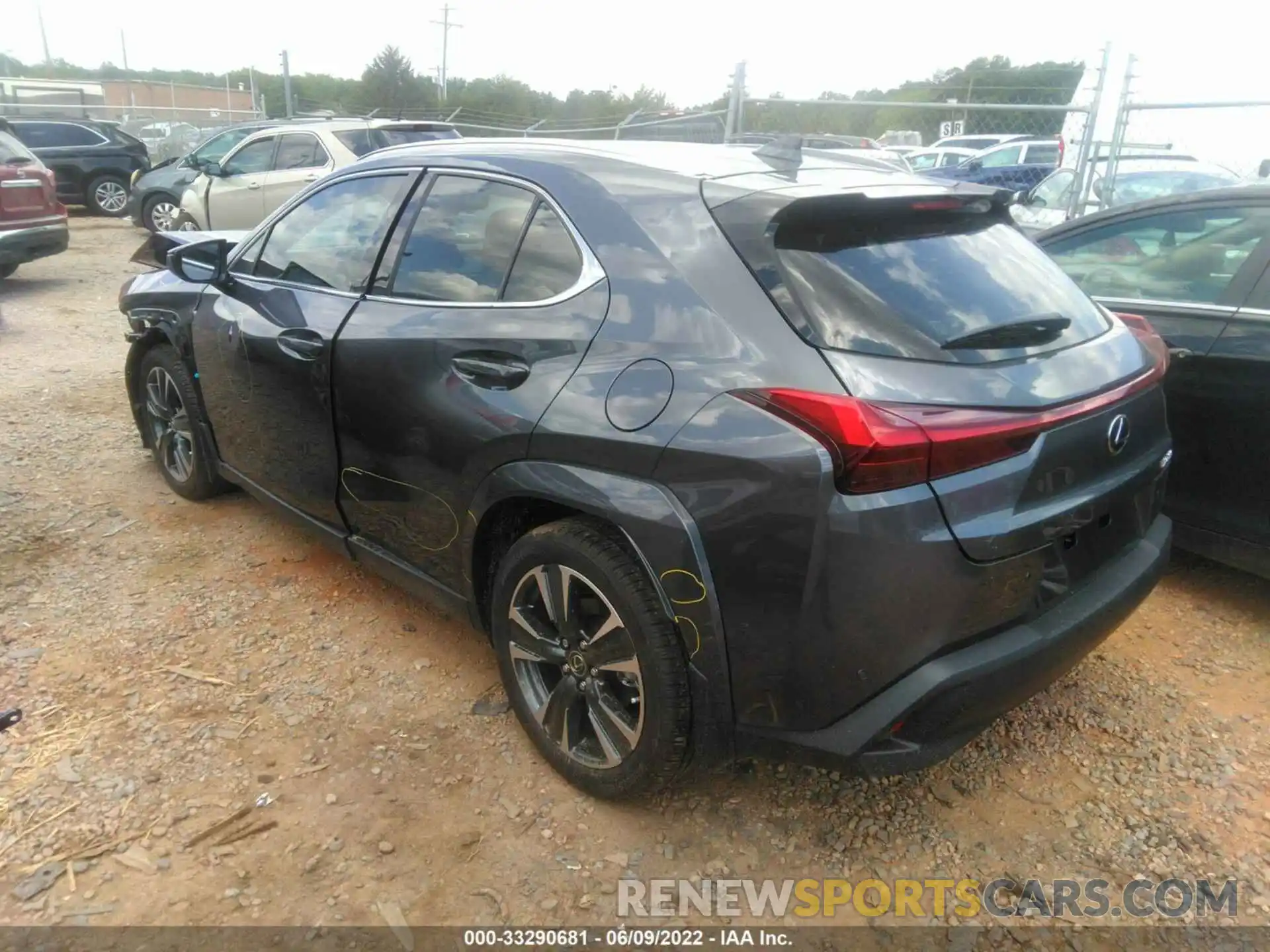 3 Photograph of a damaged car JTHP3JBH9N2052008 LEXUS UX 2022