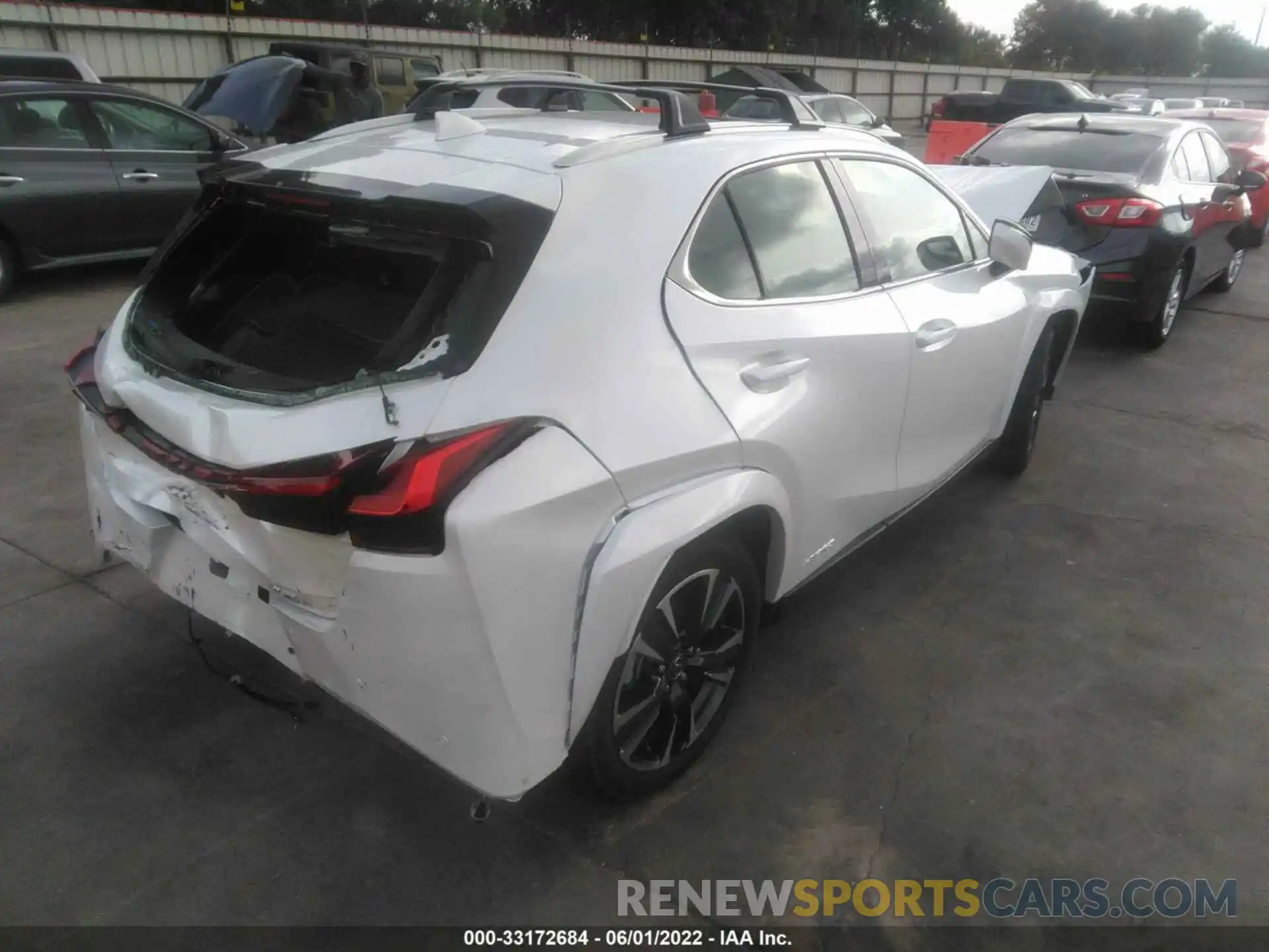 4 Фотография поврежденного автомобиля JTHP9JBH7N2055410 LEXUS UX 2022