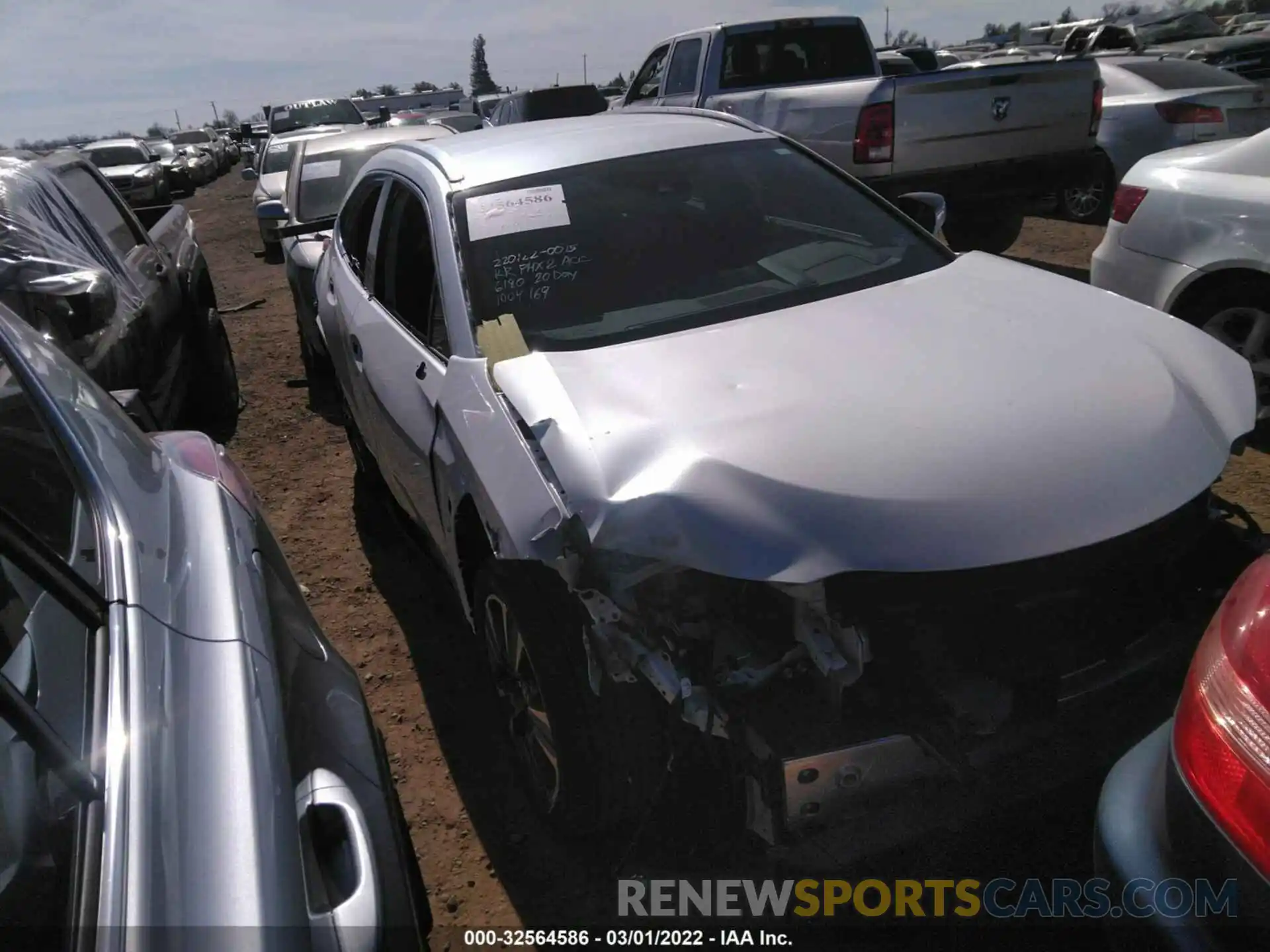 1 Photograph of a damaged car JTHX9JBHXN2056180 LEXUS UX 2022