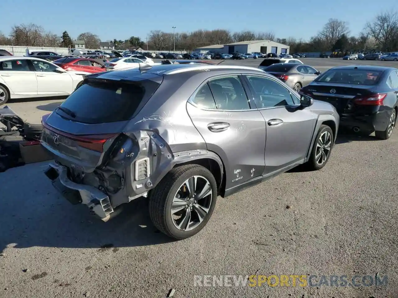 3 Фотография поврежденного автомобиля JTHU9JBH0K2011019 LEXUS UX 250H 2019