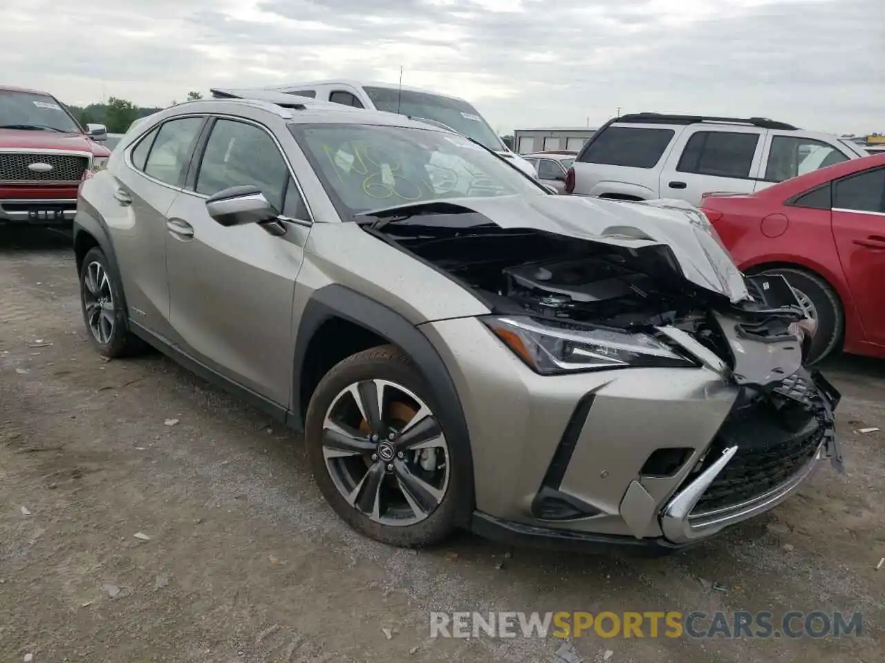 1 Photograph of a damaged car JTHU9JBH0K2013742 LEXUS UX 250H 2019