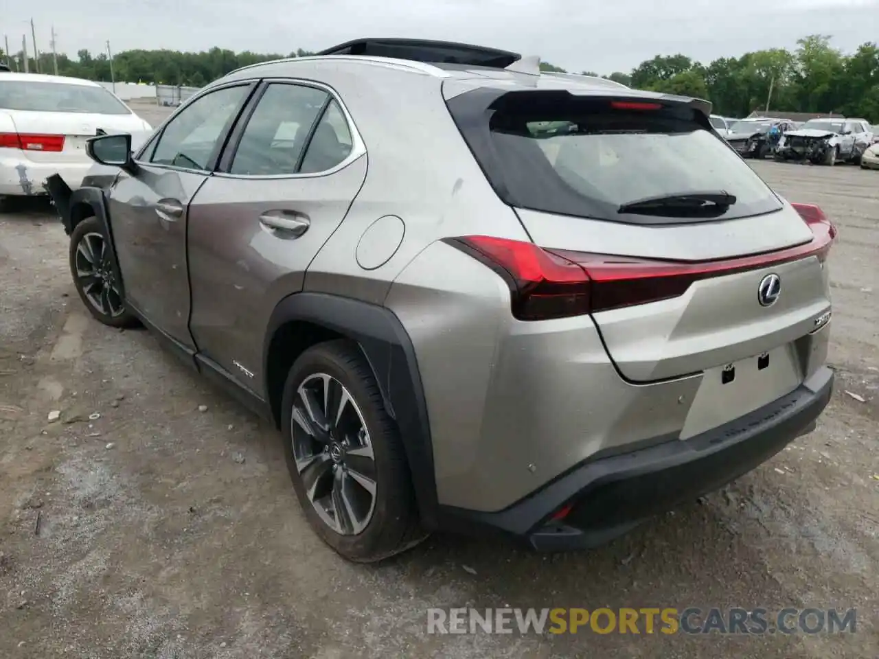 3 Фотография поврежденного автомобиля JTHU9JBH0K2013742 LEXUS UX 250H 2019