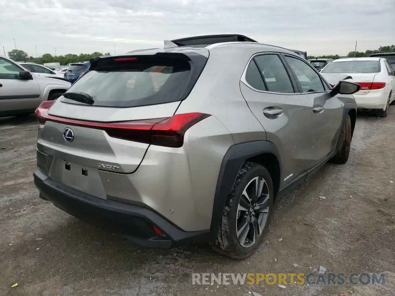 4 Фотография поврежденного автомобиля JTHU9JBH0K2013742 LEXUS UX 250H 2019