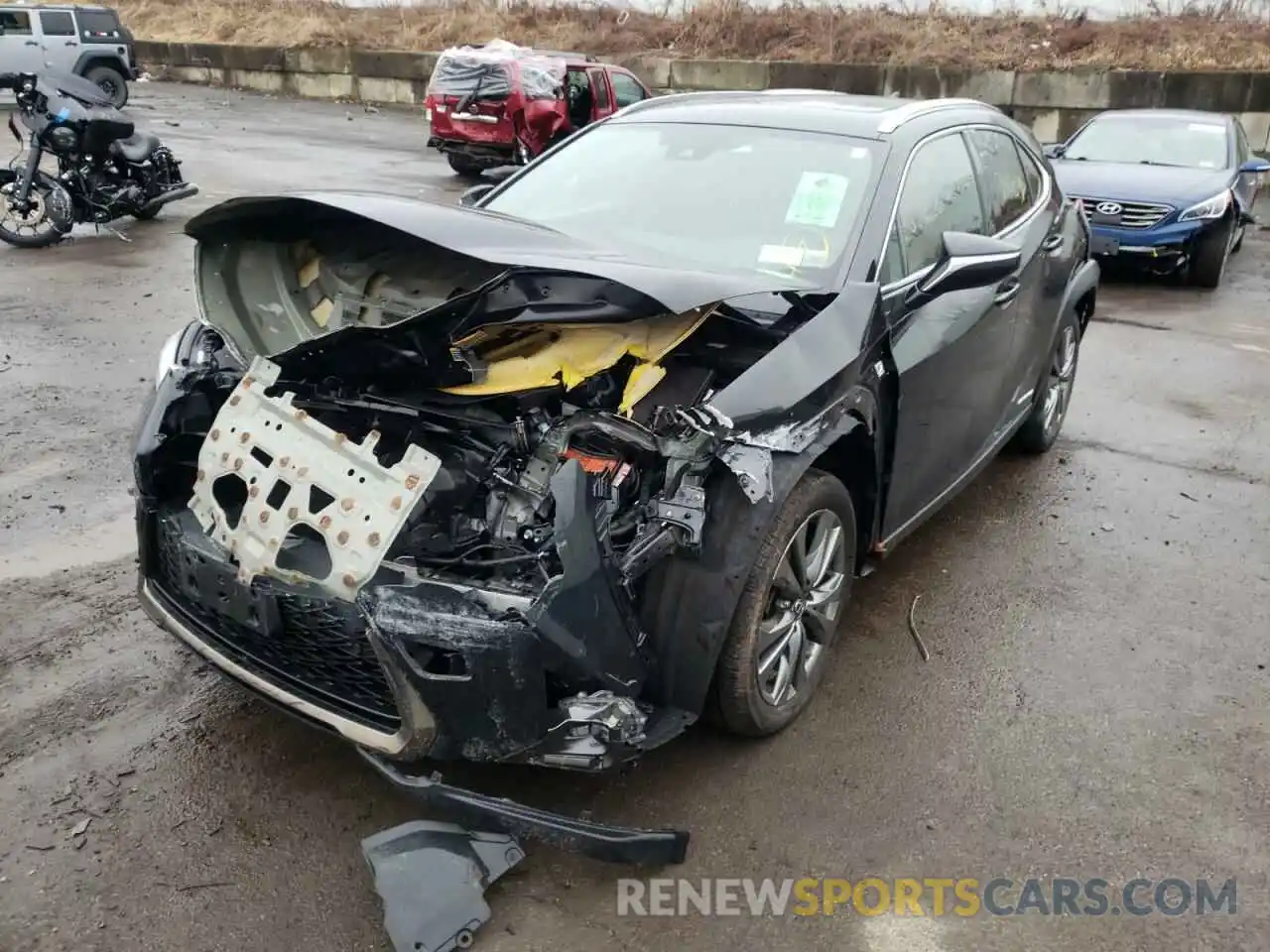 2 Photograph of a damaged car JTHU9JBH1K2014074 LEXUS UX 250H 2019