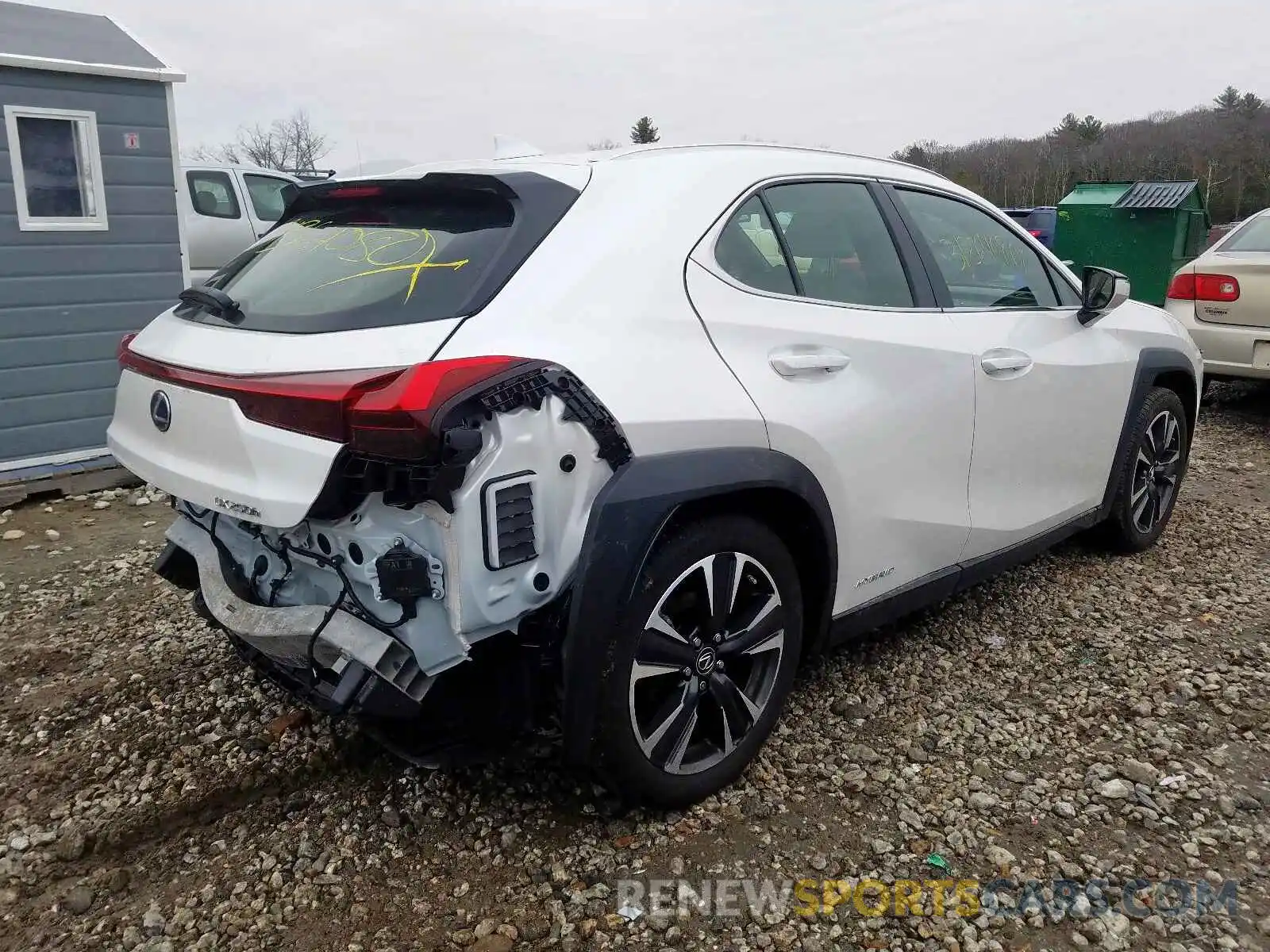 4 Фотография поврежденного автомобиля JTHU9JBH3K2011791 LEXUS UX 250H 2019