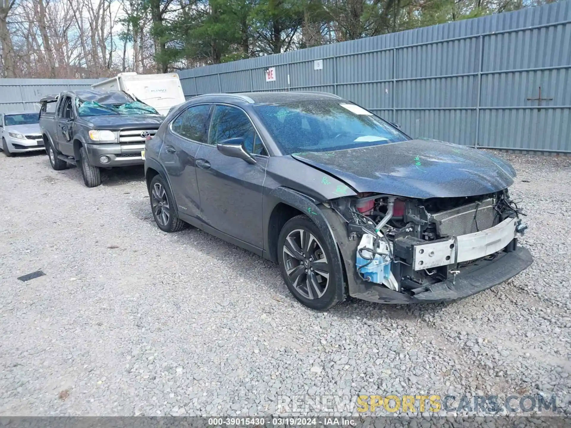 1 Photograph of a damaged car JTHU9JBH3K2014786 LEXUS UX 250H 2019