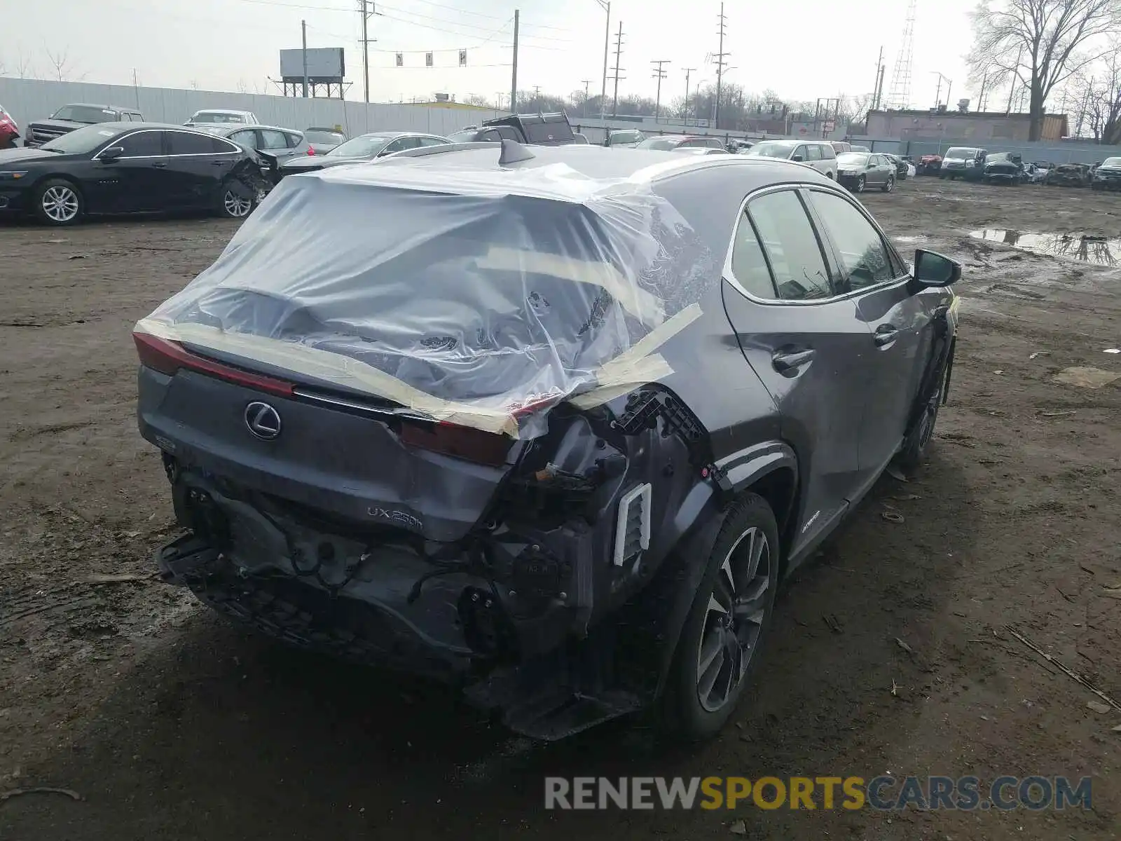 4 Фотография поврежденного автомобиля JTHU9JBH3K2016232 LEXUS UX 250H 2019