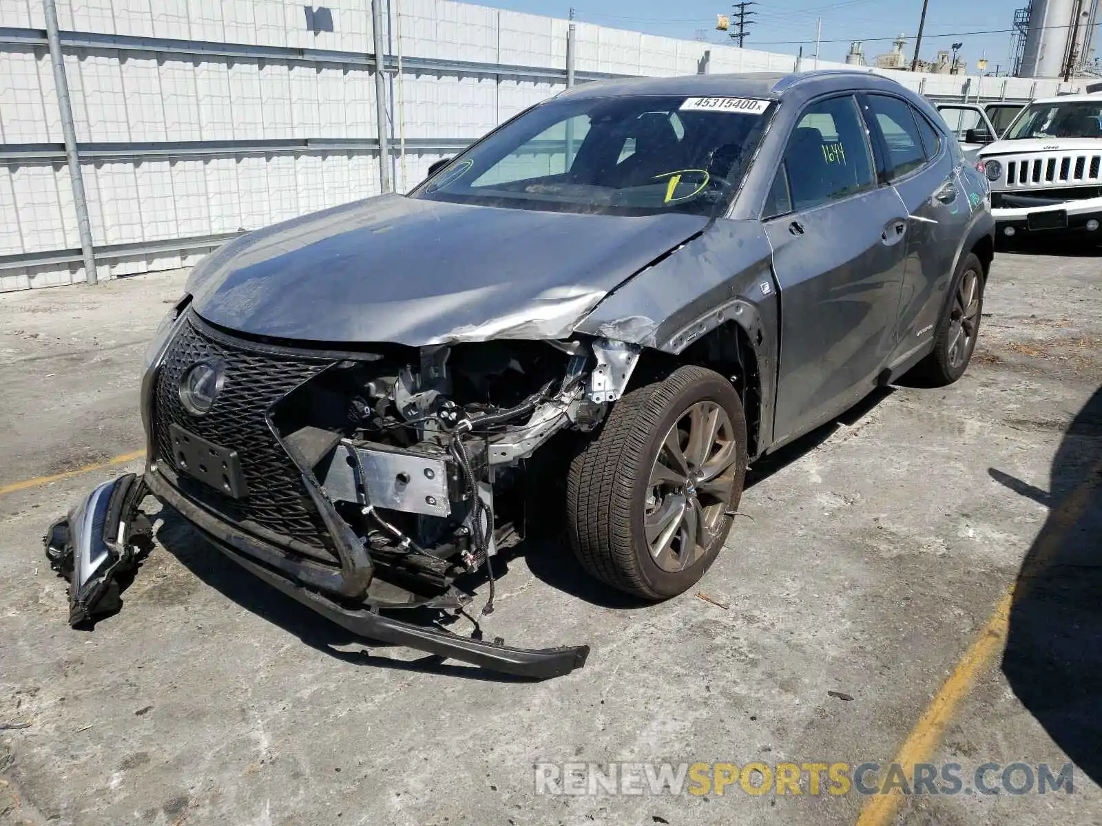 2 Photograph of a damaged car JTHU9JBH3K2016909 LEXUS UX 250H 2019