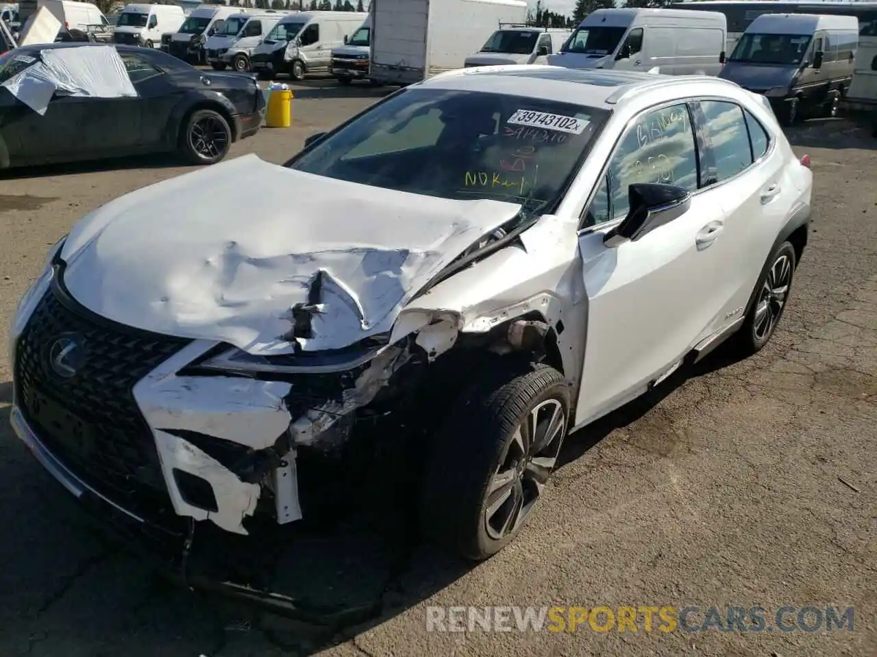 2 Photograph of a damaged car JTHU9JBH4K2004171 LEXUS UX 250H 2019