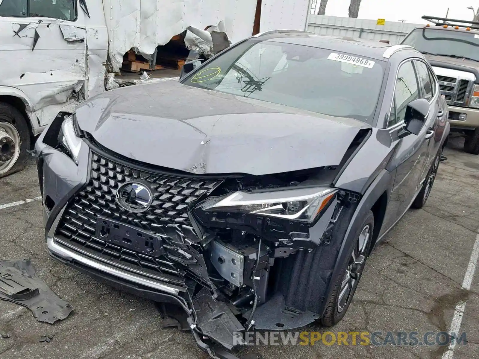 2 Фотография поврежденного автомобиля JTHU9JBH4K2009273 LEXUS UX 250H 2019