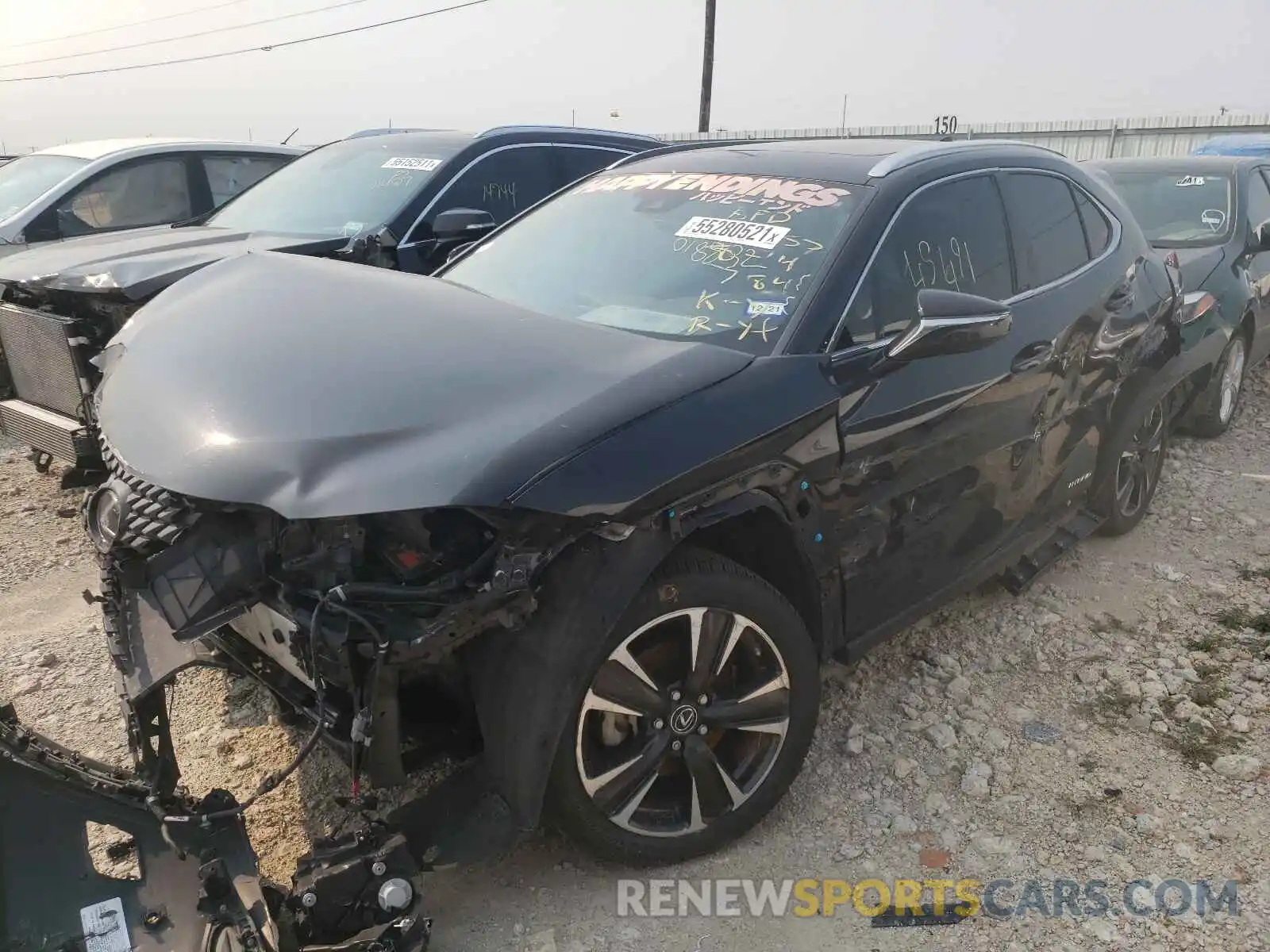 2 Photograph of a damaged car JTHU9JBH4K2018832 LEXUS UX 250H 2019