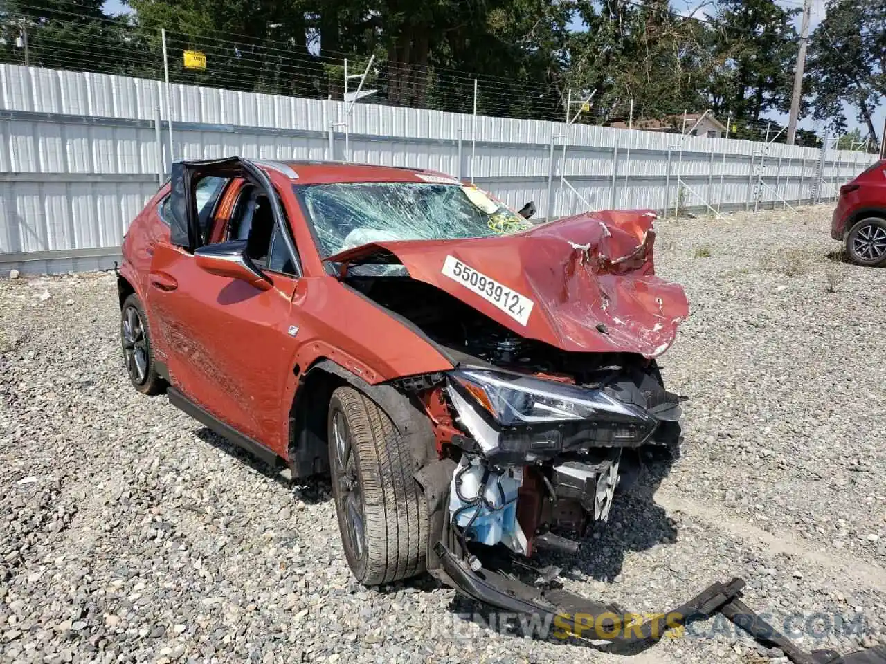 1 Photograph of a damaged car JTHU9JBH5K2002493 LEXUS UX 250H 2019