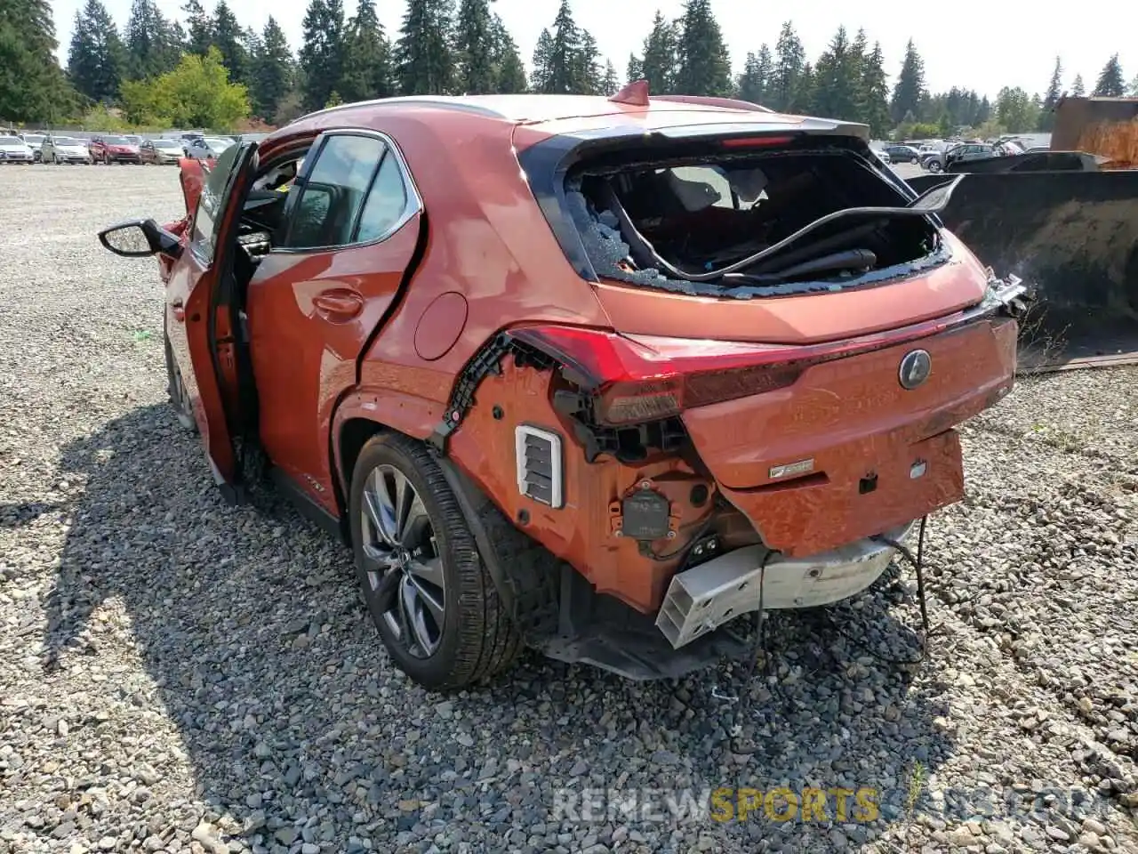 3 Photograph of a damaged car JTHU9JBH5K2002493 LEXUS UX 250H 2019